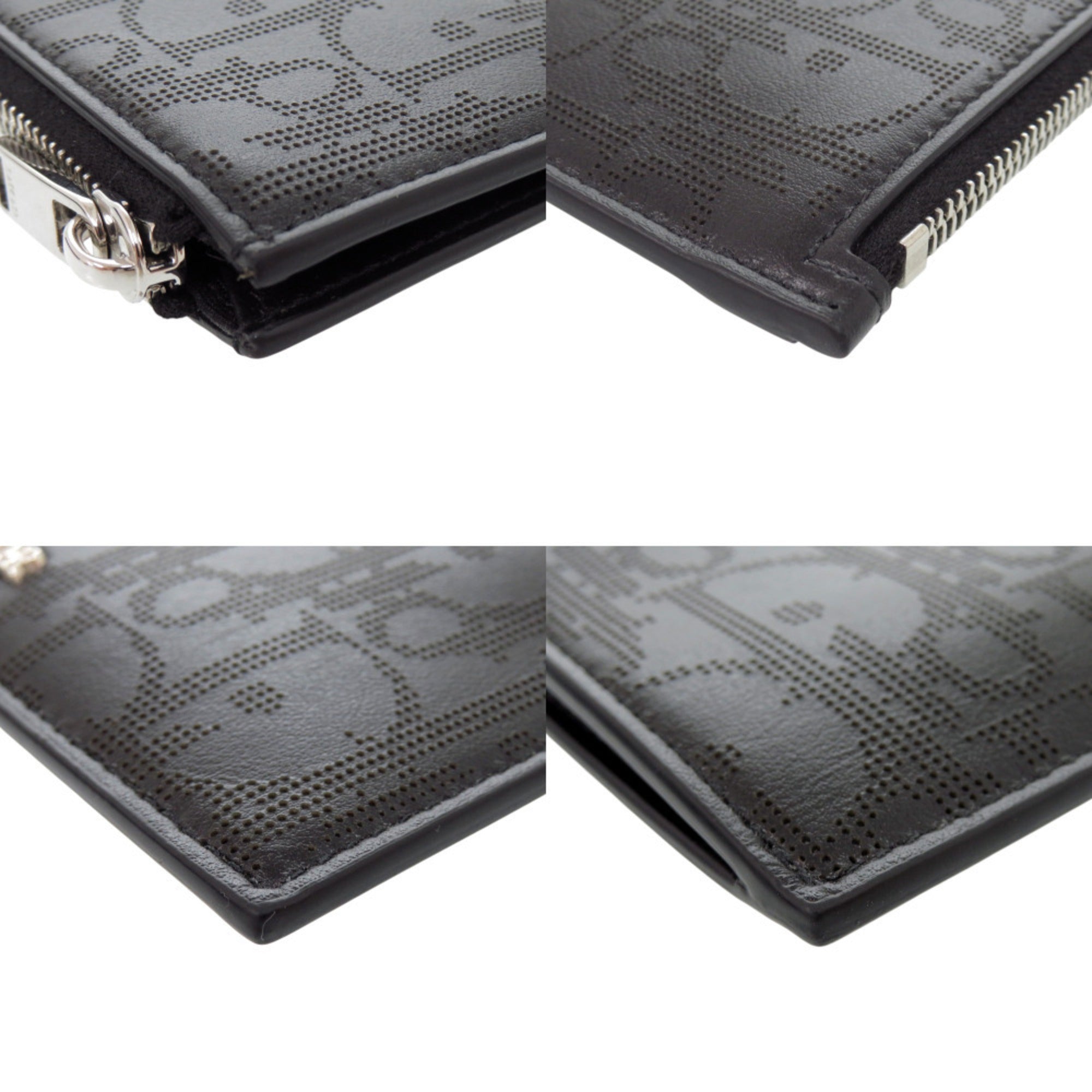 Christian Dior Black Leather Coin Purse/Coin Case (Pre-Owned)