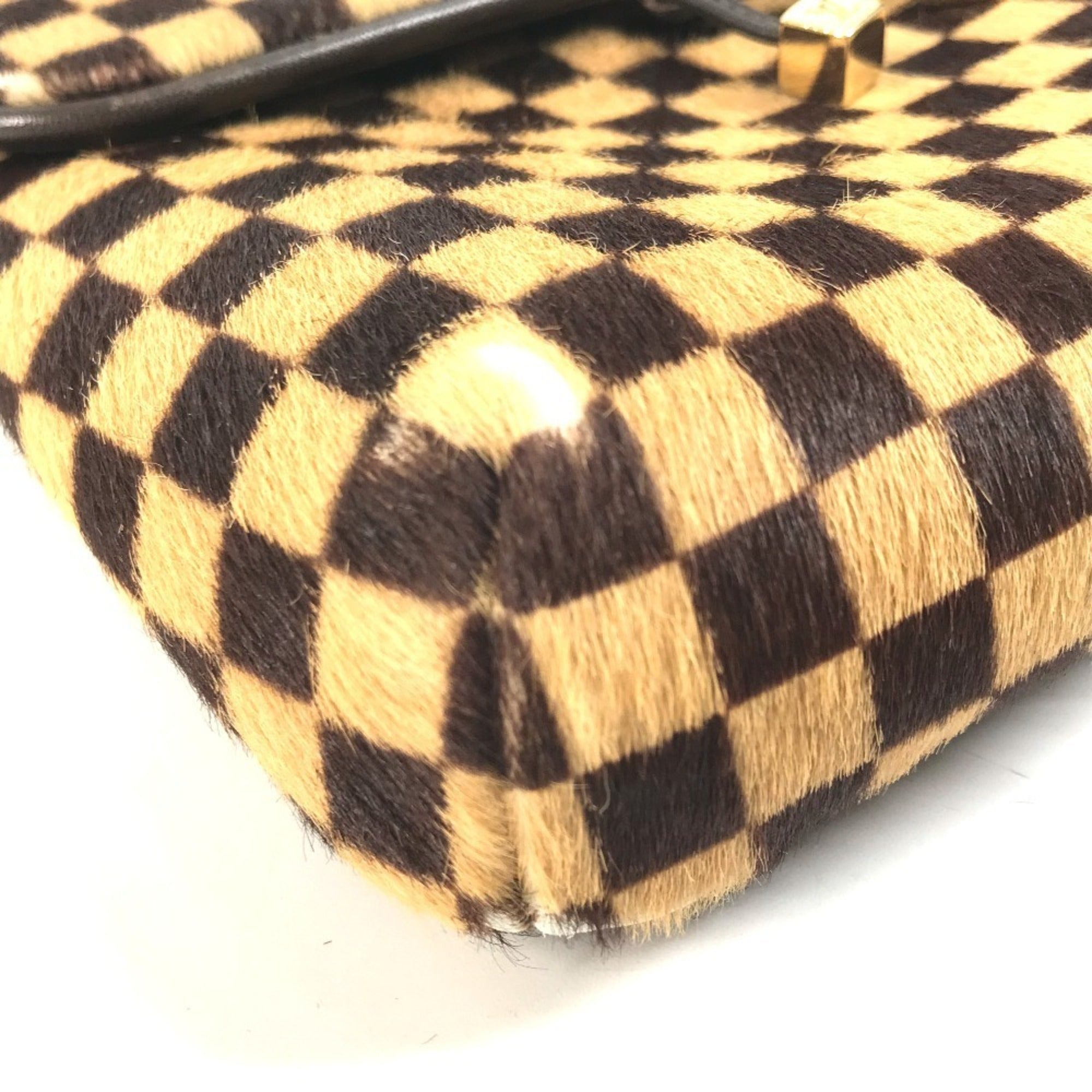 Louis Vuitton Damier Sauvage Brown Leather Shoulder Bag (Pre-Owned)
