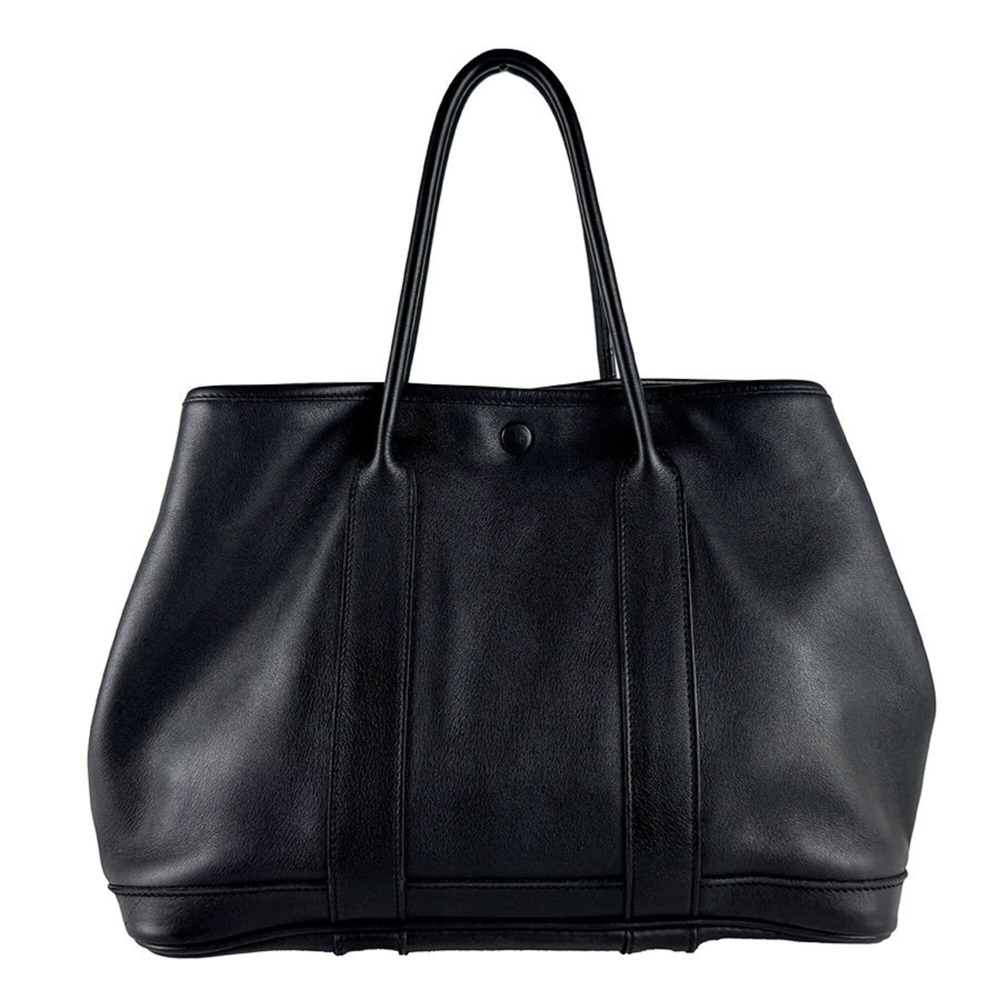Hermes Black Swift Leather Handbag (Pre-Owned)
