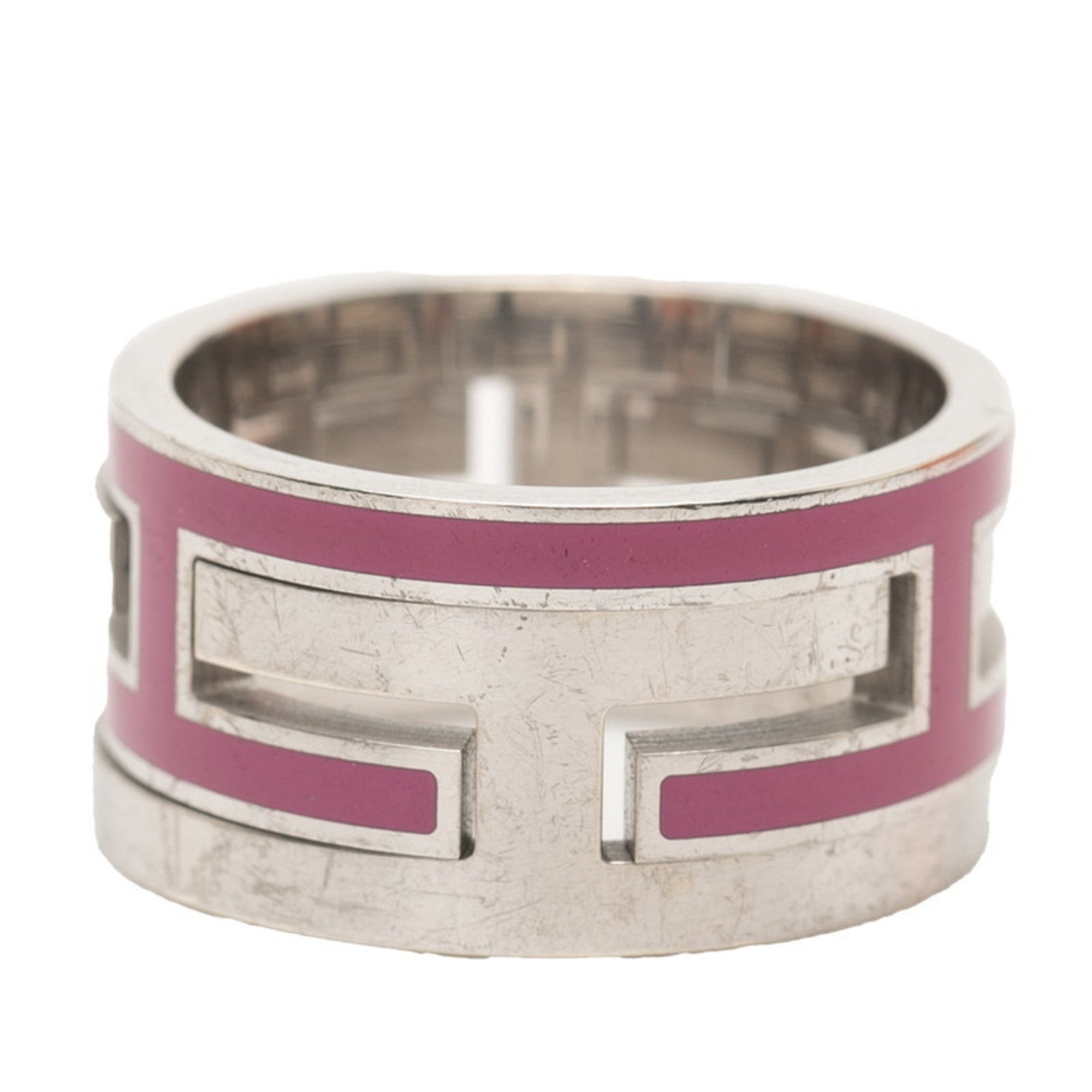 Hermes Silver 925 Band Ring (Pre-Owned)