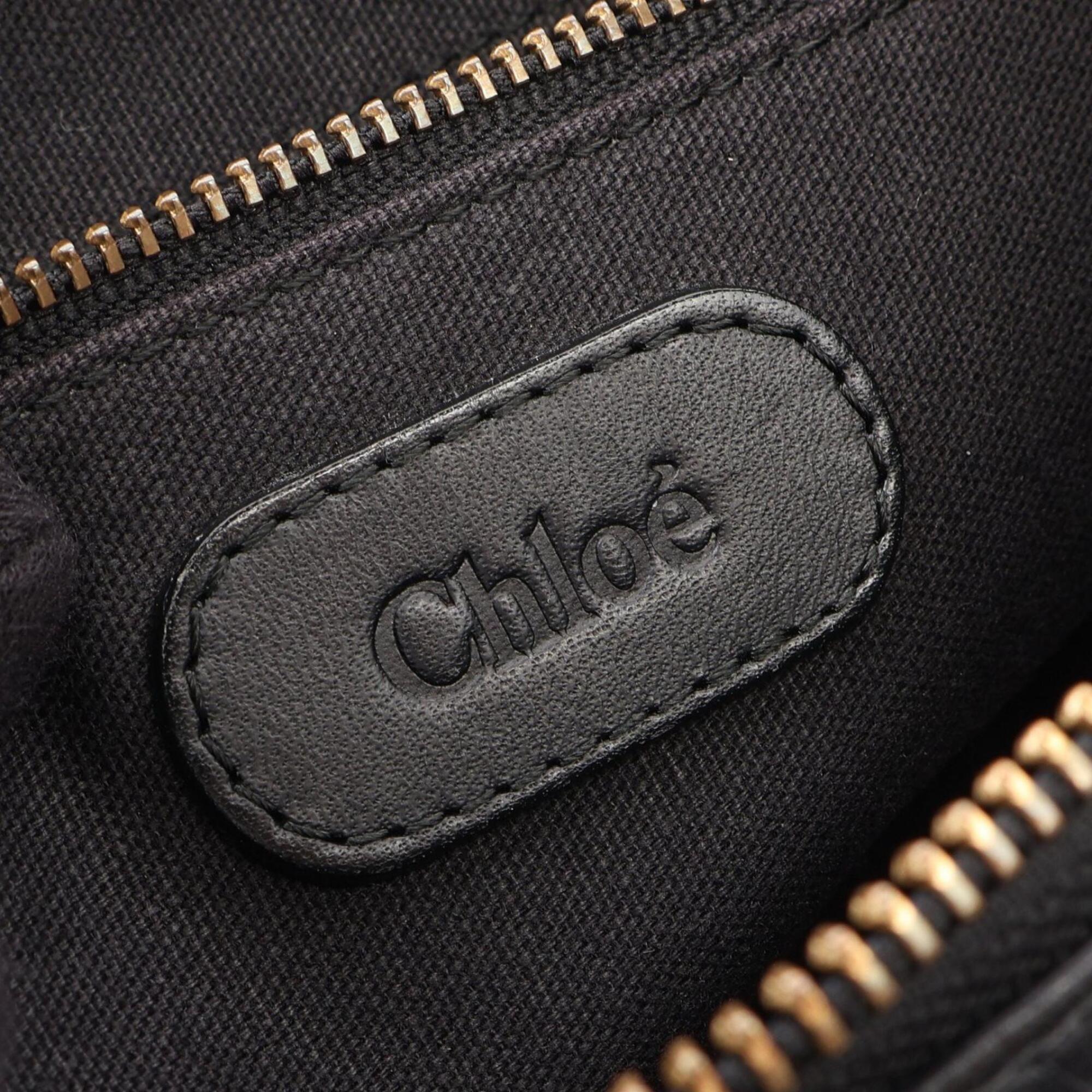 Chloé Black Leather Handbag Shoulder Bag (Pre-Owned)