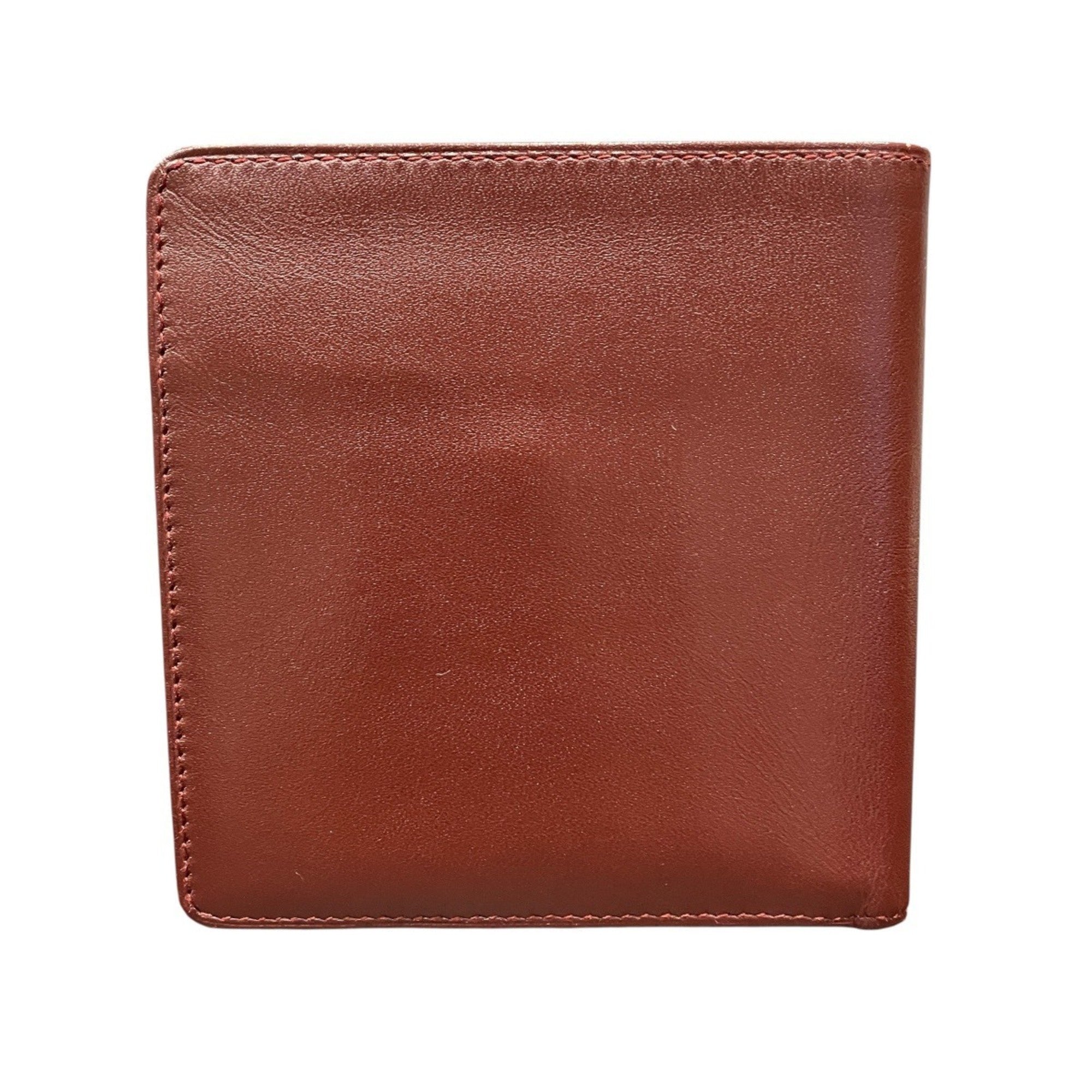 Cartier Wine Red Leather Wallet (Bi-Fold) (Pre-Owned)
