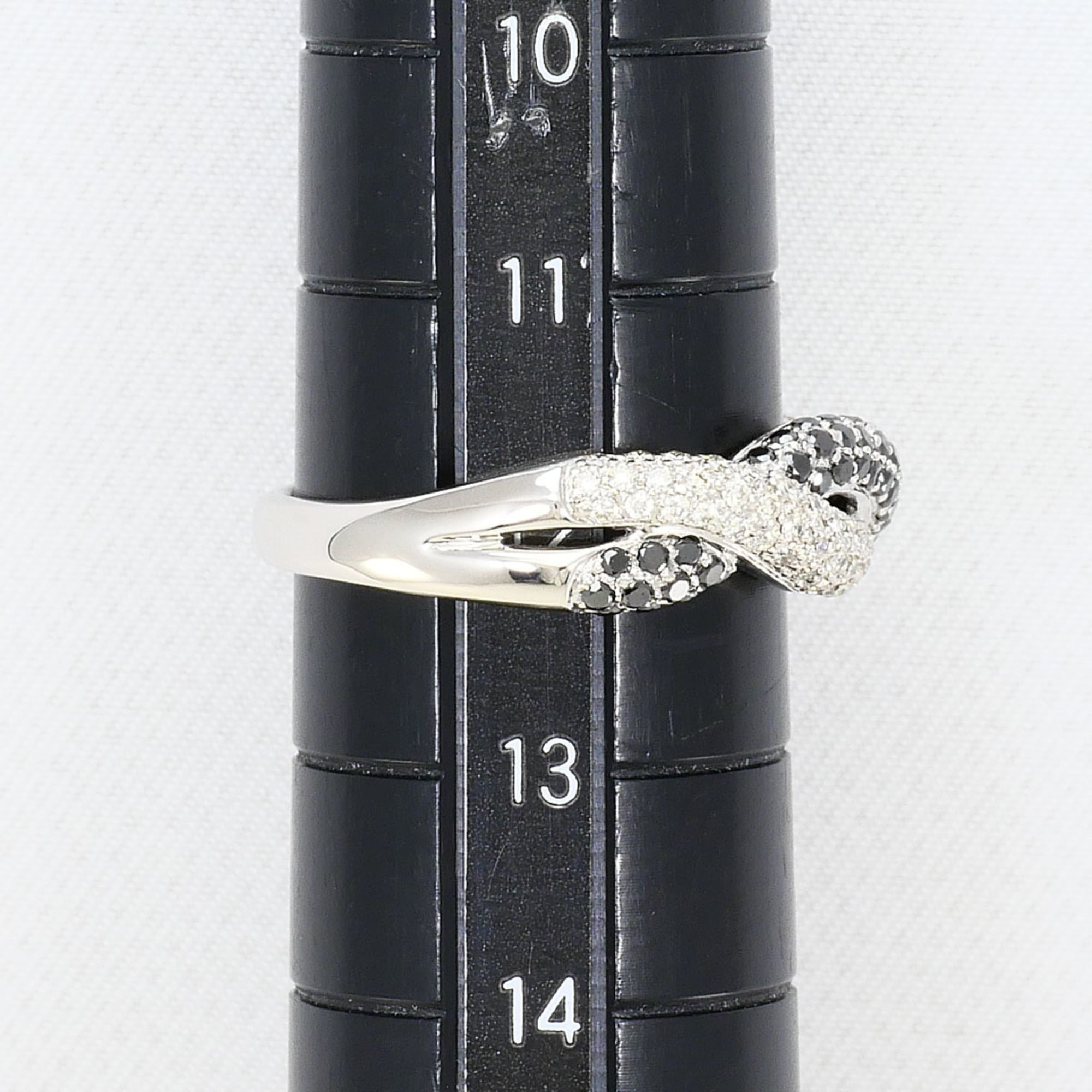 Unbranded Black White Gold White Gold (18K) Band Ring (Pre-Owned)