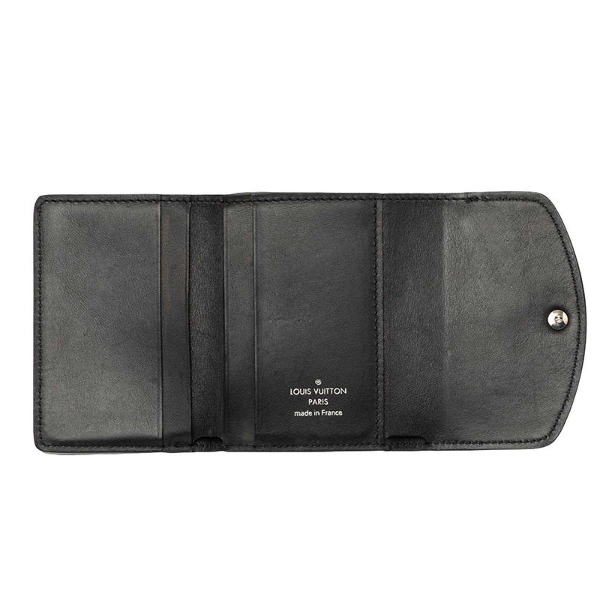 Louis Vuitton Black Noir Leather Wallet (Tri-Fold) (Pre-Owned)