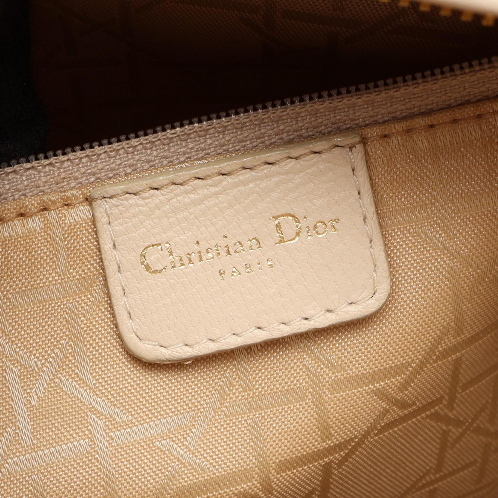 Christian Dior Lady Dior Ivory Leather Handbag (Pre-Owned)