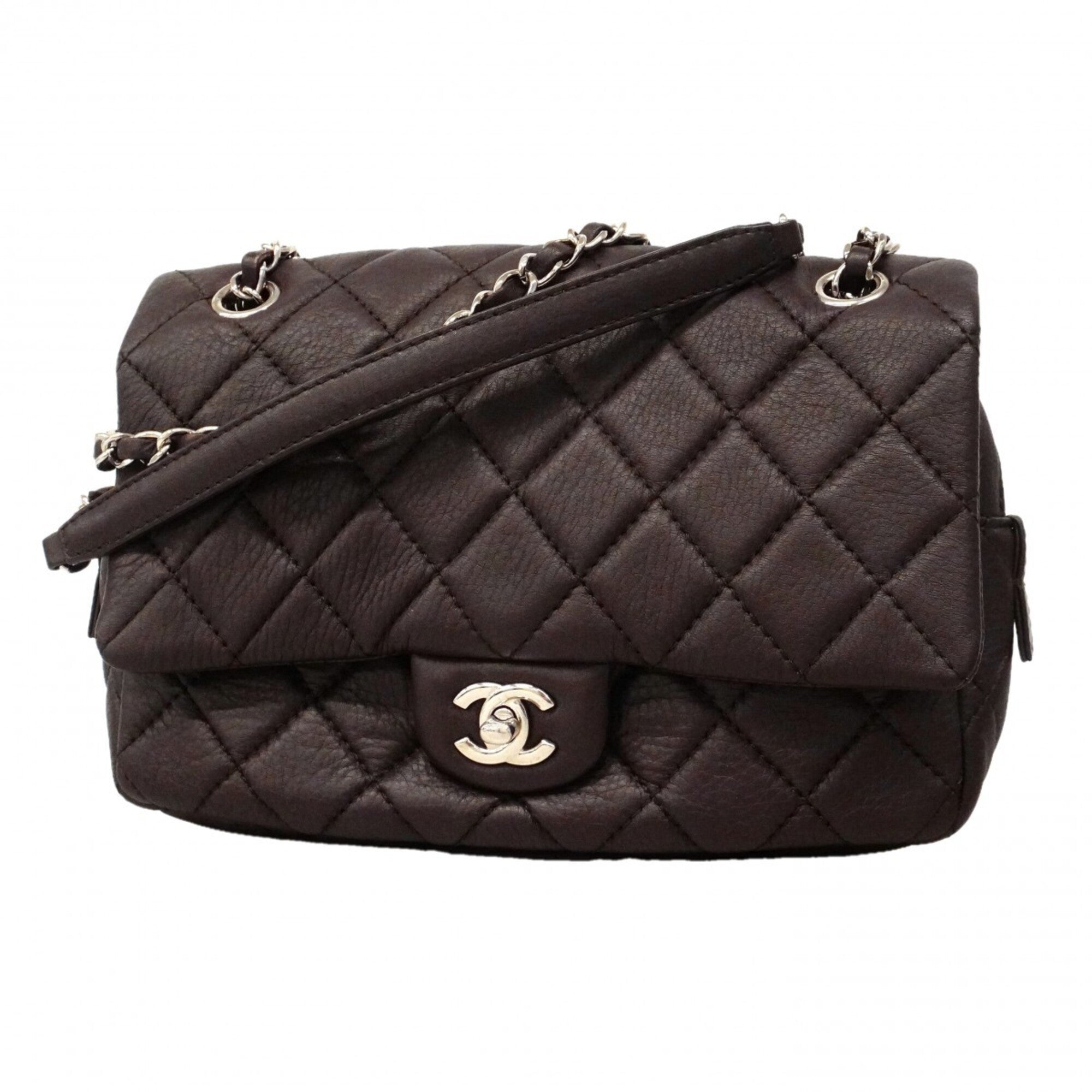 Chanel Brown Leather Shoulder Bag (Pre-Owned)