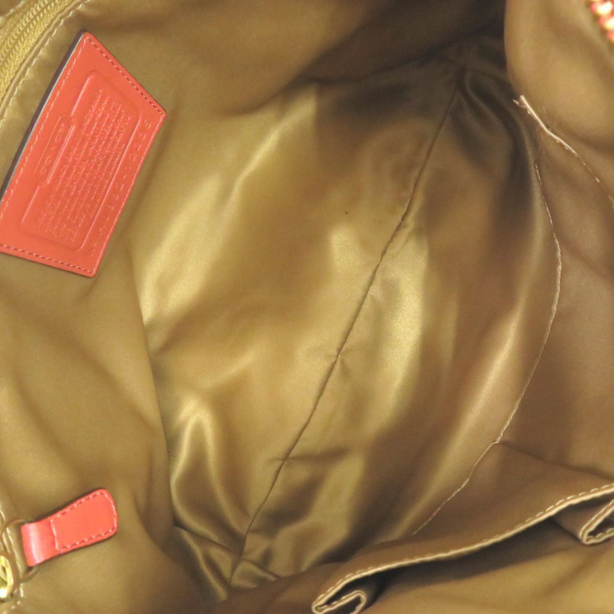 Coach Orange Leather Shoulder Bag (Pre-Owned)