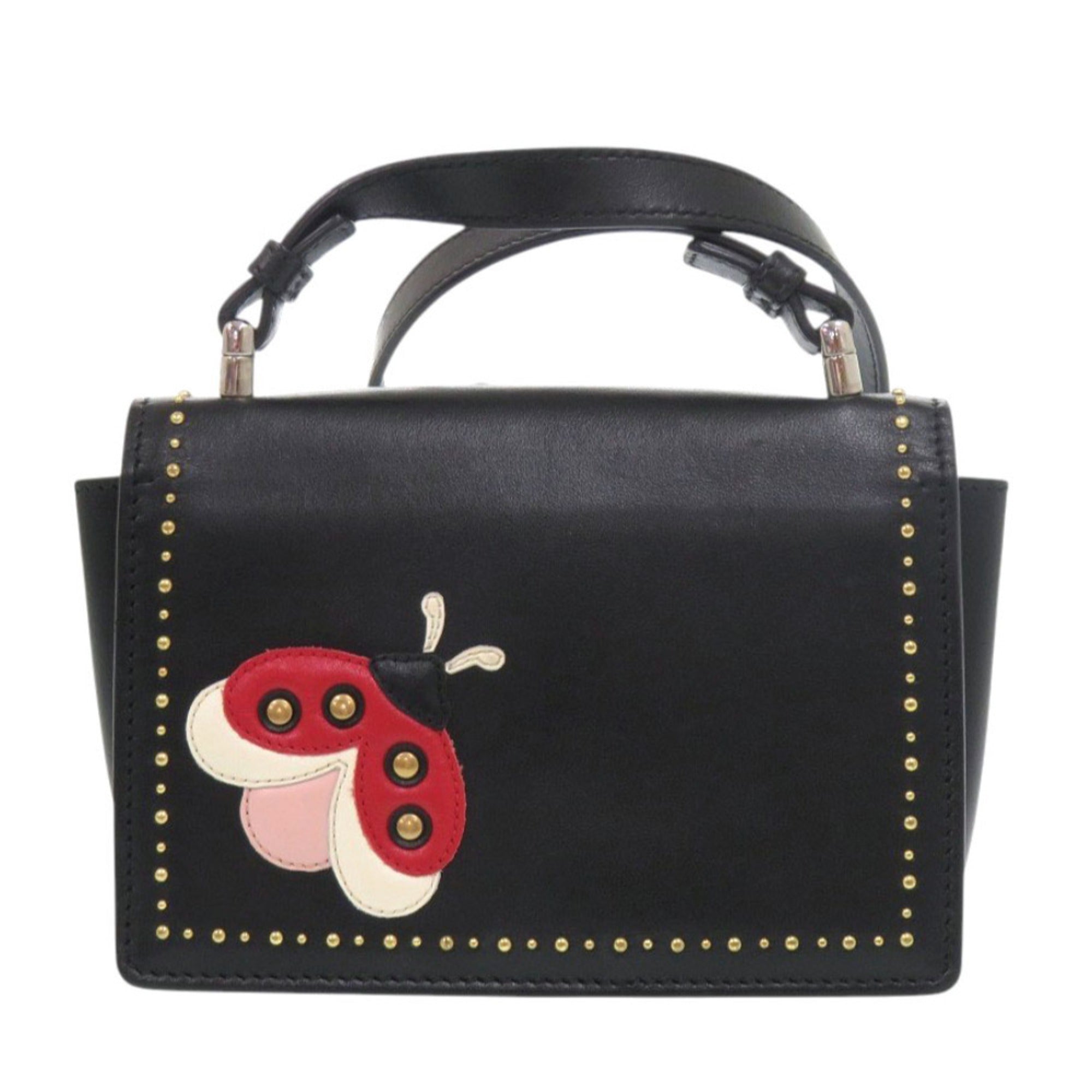Salvatore Ferragamo Black Leather Shoulder Bag (Pre-Owned)