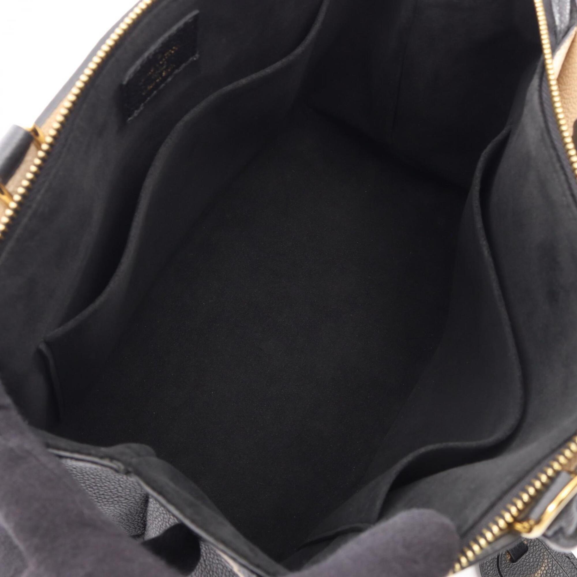 Louis Vuitton Monogram Empreinte Beige Black Leather Handbag (Pre-Owned)