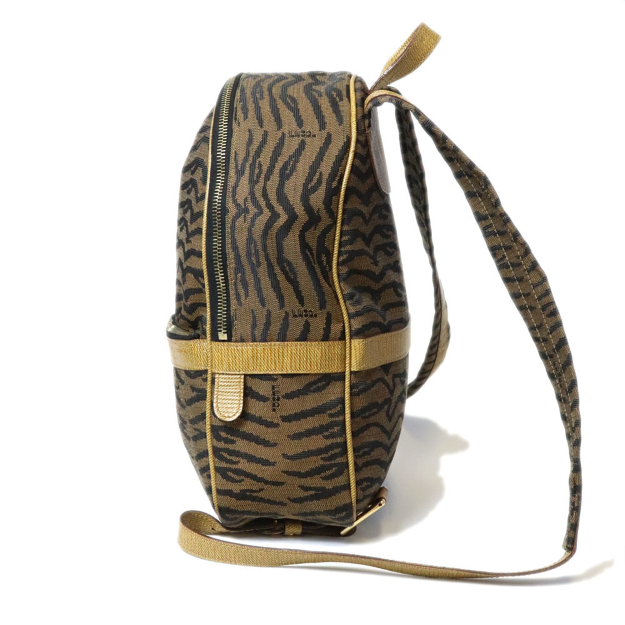 Fendi Brown Canvas Backpack (Pre-Owned)