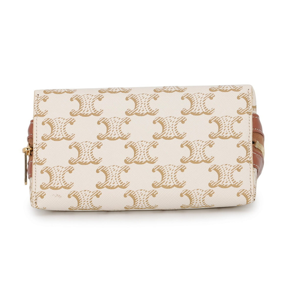 Celine Brown White Pvc Handbag (Pre-Owned)