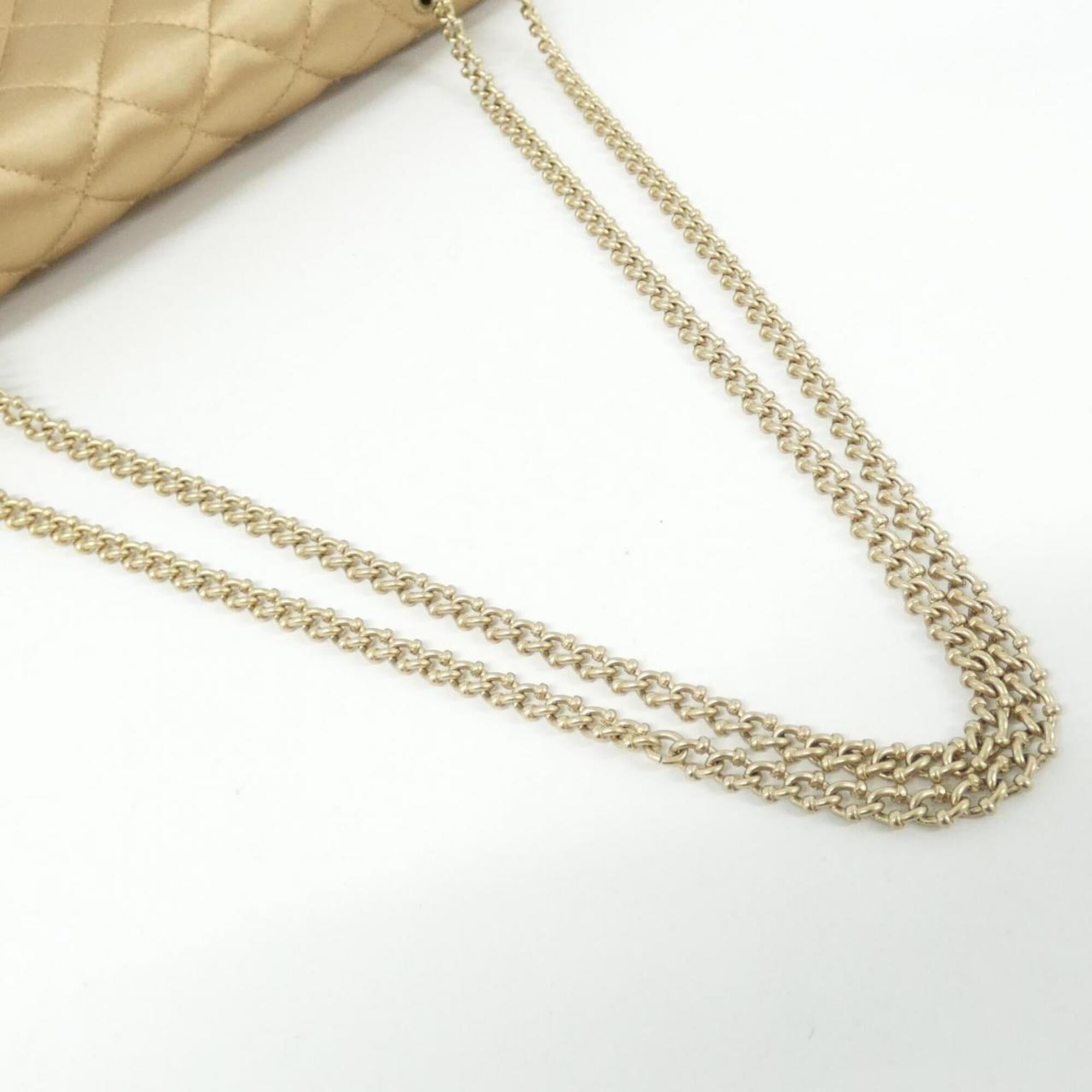 Chanel Gold Satin Shoulder Bag (Pre-Owned)
