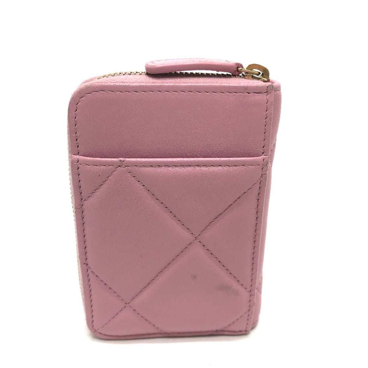 Chanel Pink Leather Coin Purse/Coin Case (Pre-Owned)