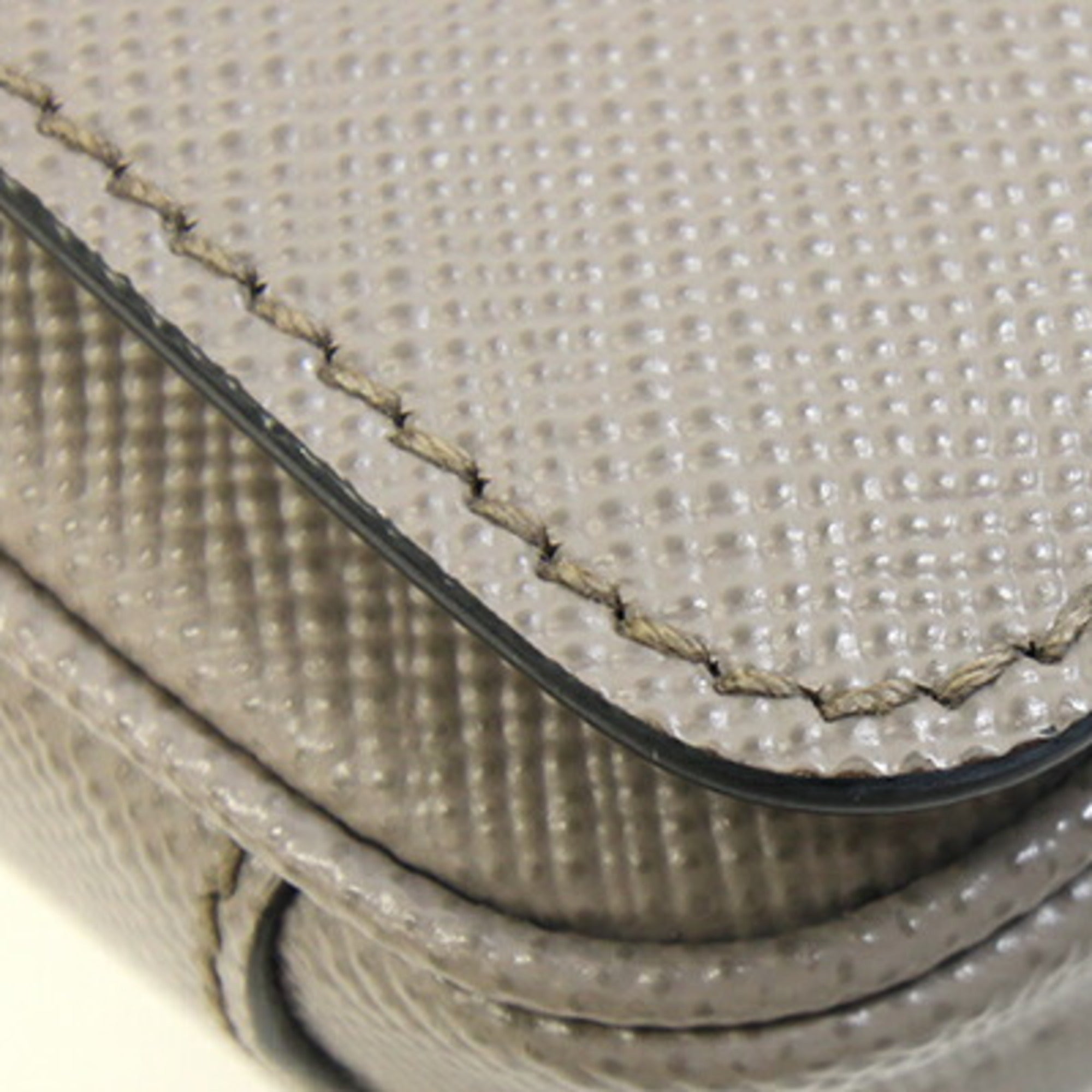 Prada Grayish Saffiano Shoulder Bag (Pre-Owned)
