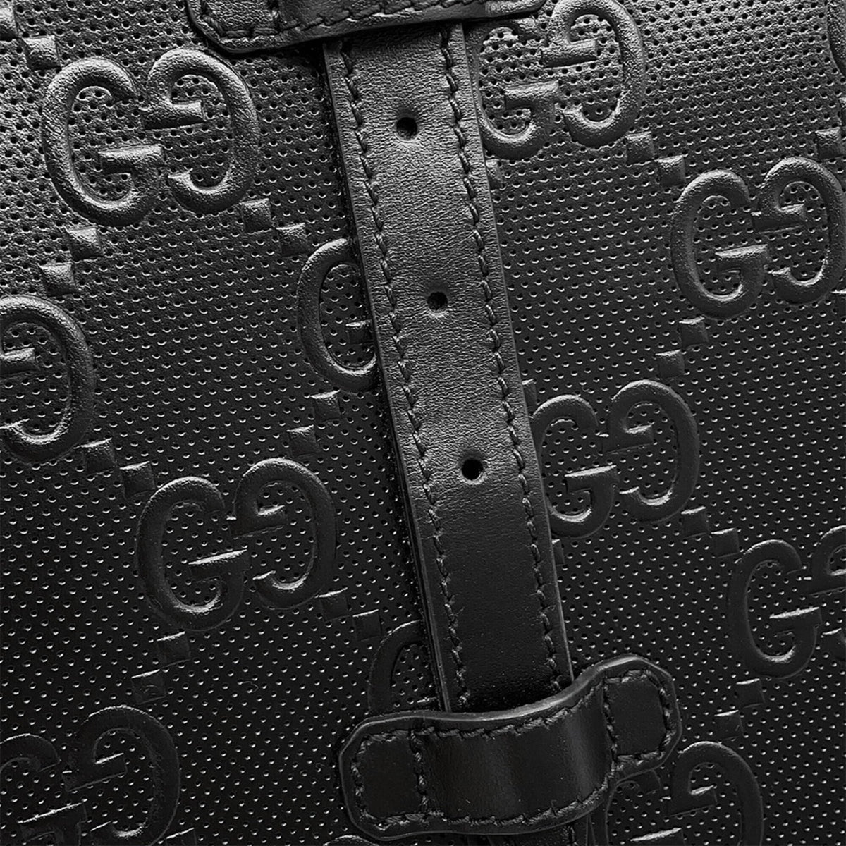 Gucci Black Leather Handbag Tote Bag (Pre-Owned)