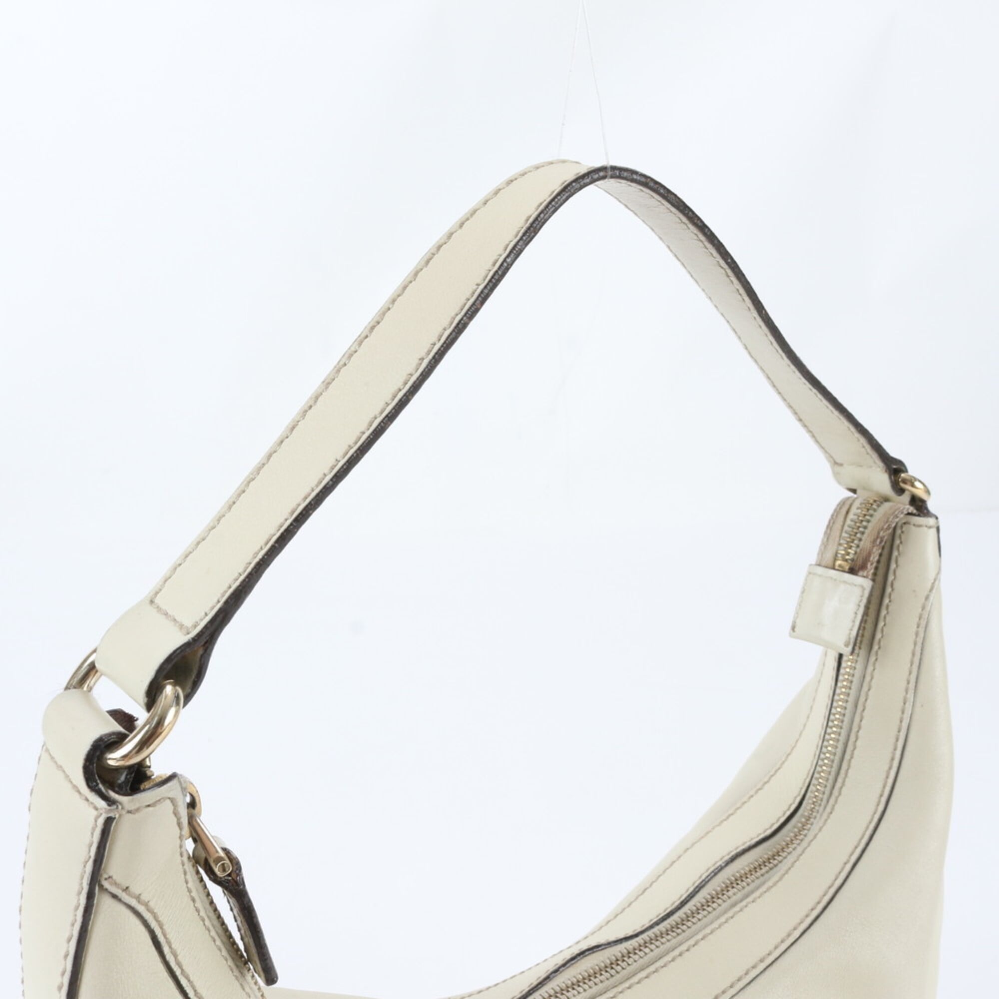 Gucci Beige Leather Handbag Shoulder Bag (Pre-Owned)
