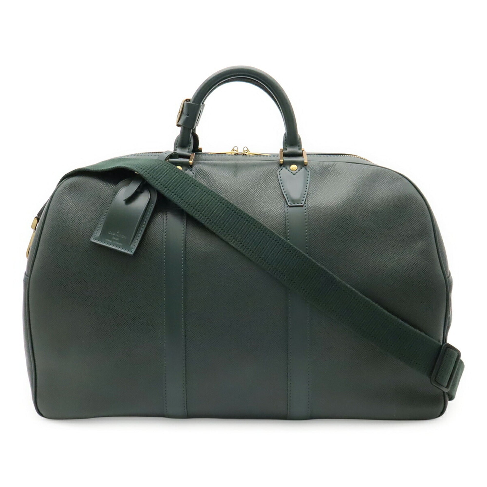 Louis Vuitton Episea Green Taiga Leather Boston Bag Shoulder Bag (Pre-Owned)