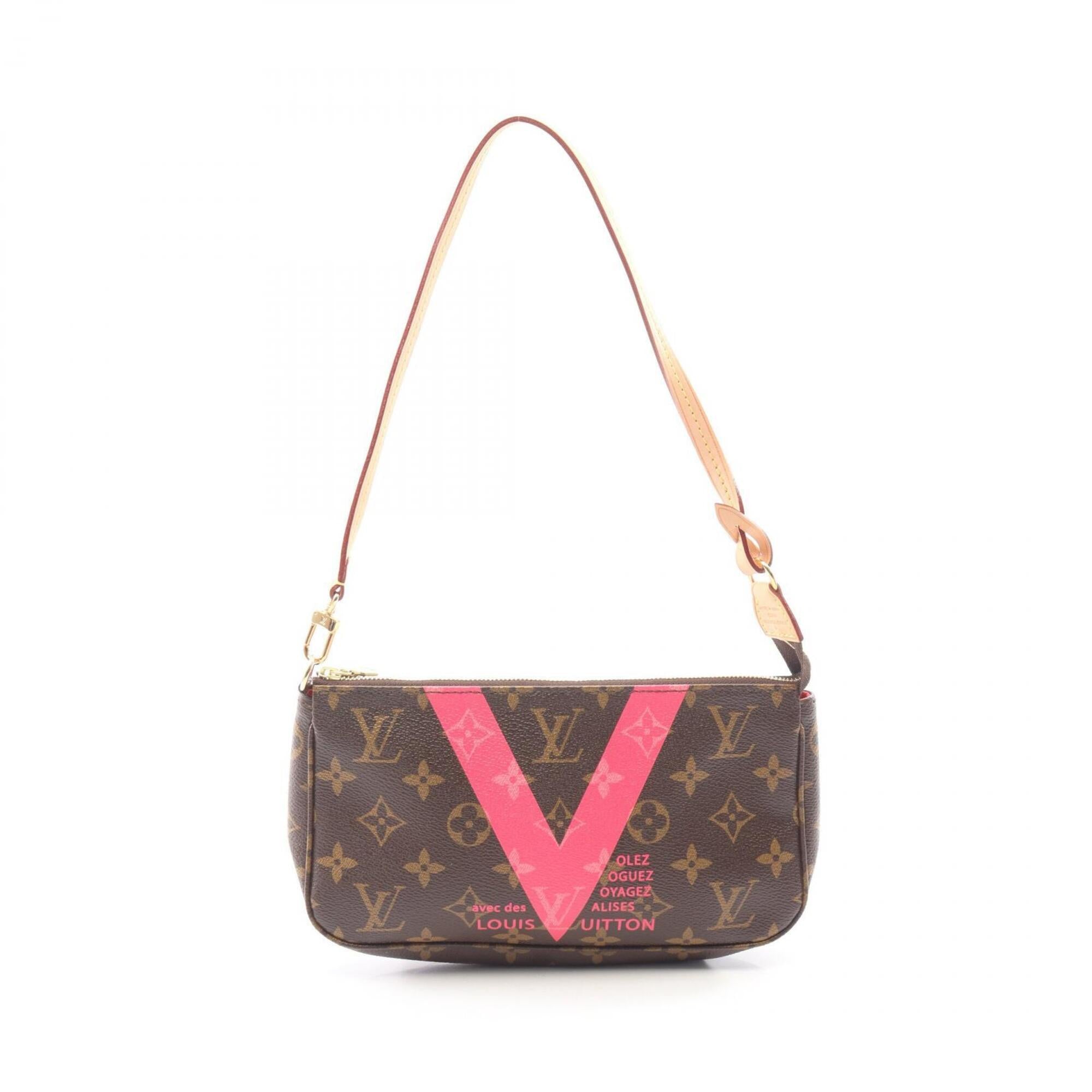 Louis Vuitton Brown Monogram Pink Coated Canvas Handbag (Pre-Owned)