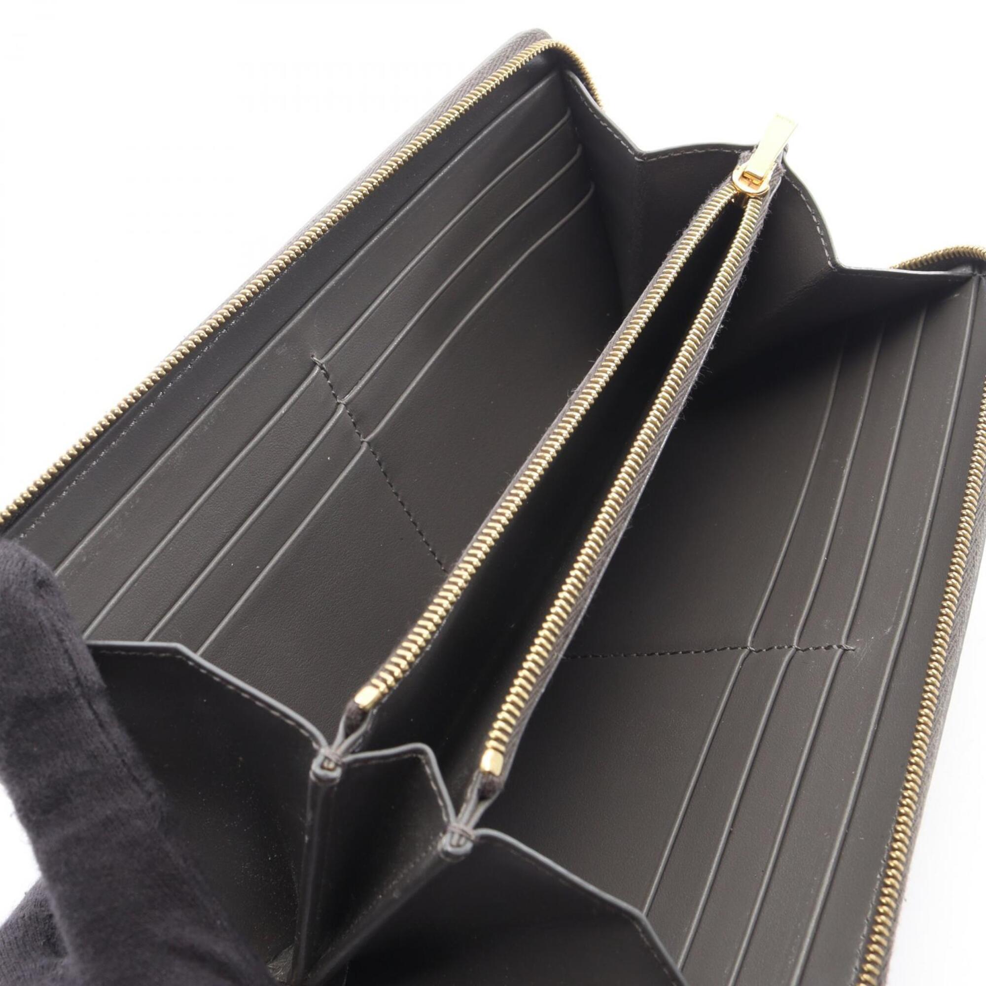 Celine Gray Leather Long Wallet (Bi-Fold) (Pre-Owned)