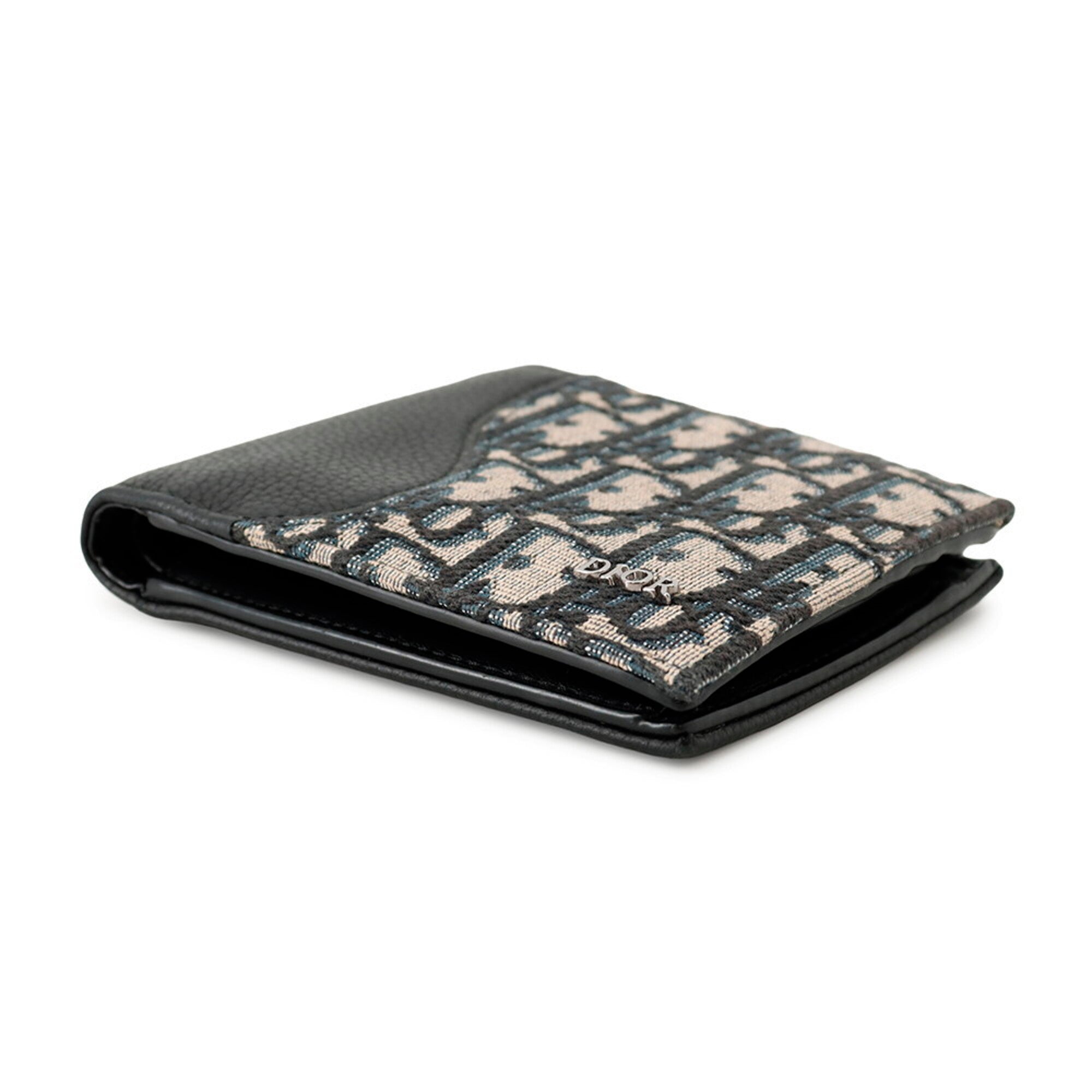Christian Dior Beige Black Jacquard Wallet (Bi-Fold) (Pre-Owned)