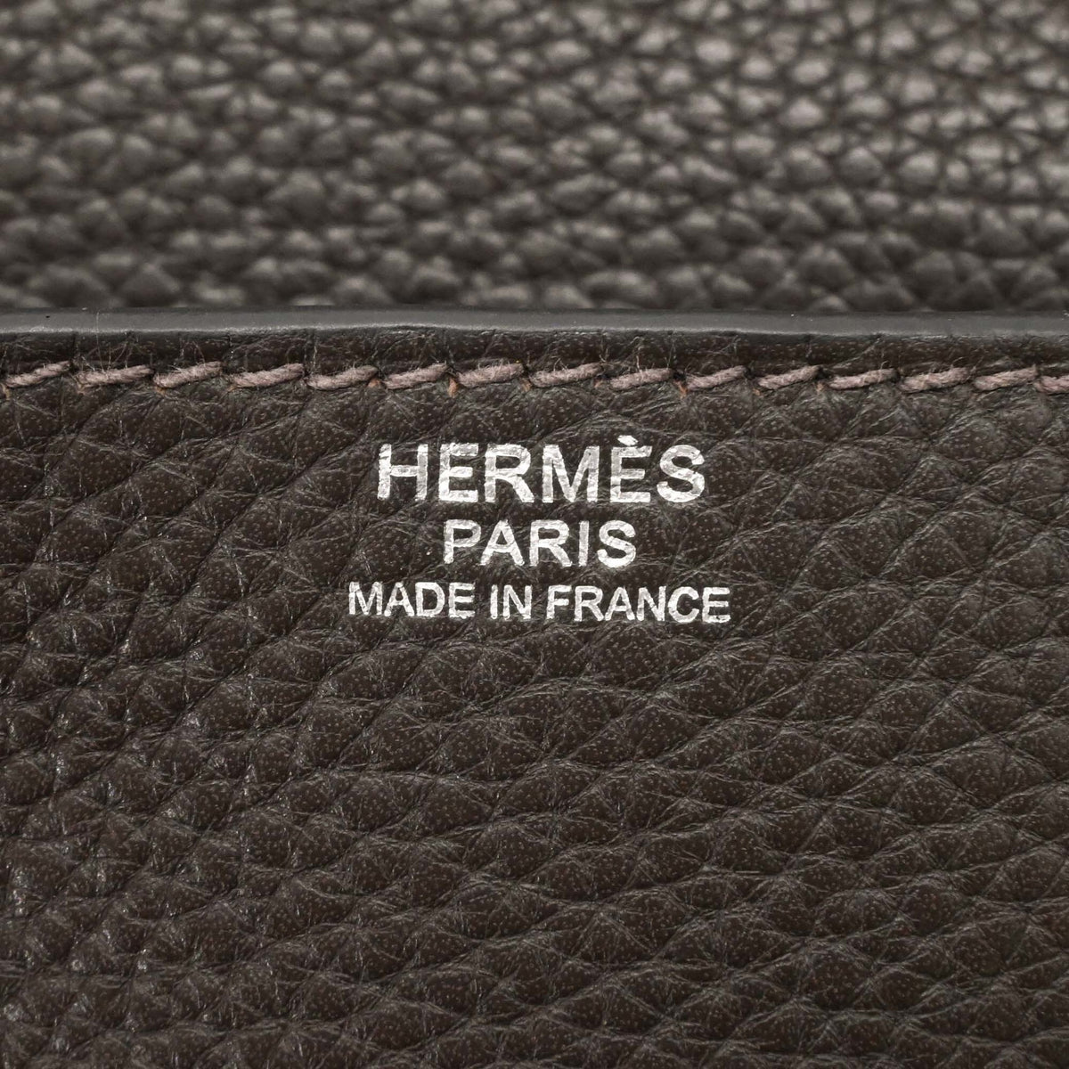 Hermes Caporal Blue Etain Taurillon Clemence Leather Shoulder Bag (Pre-Owned)