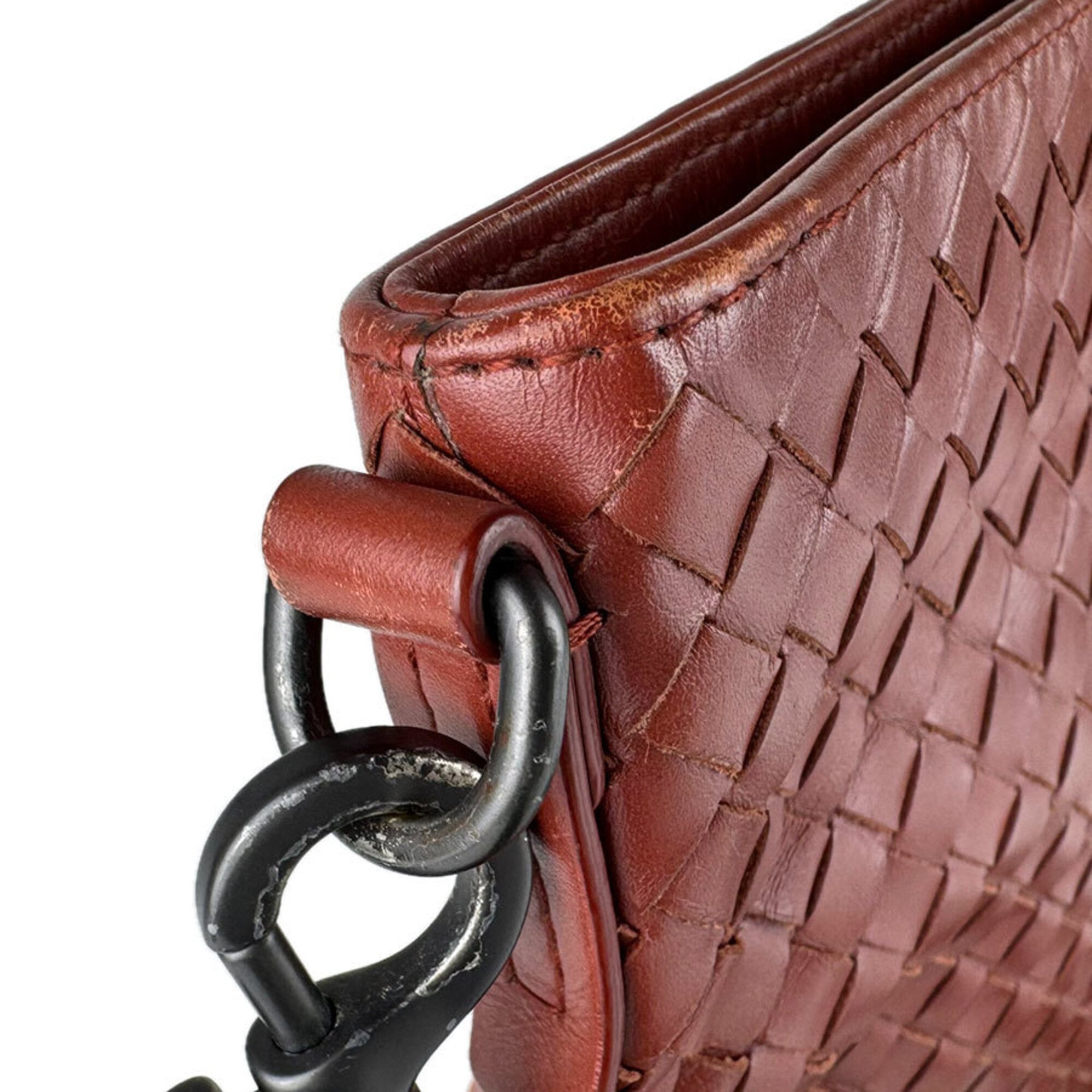 Bottega Veneta Brown Intrecciato Shoulder Bag (Pre-Owned)