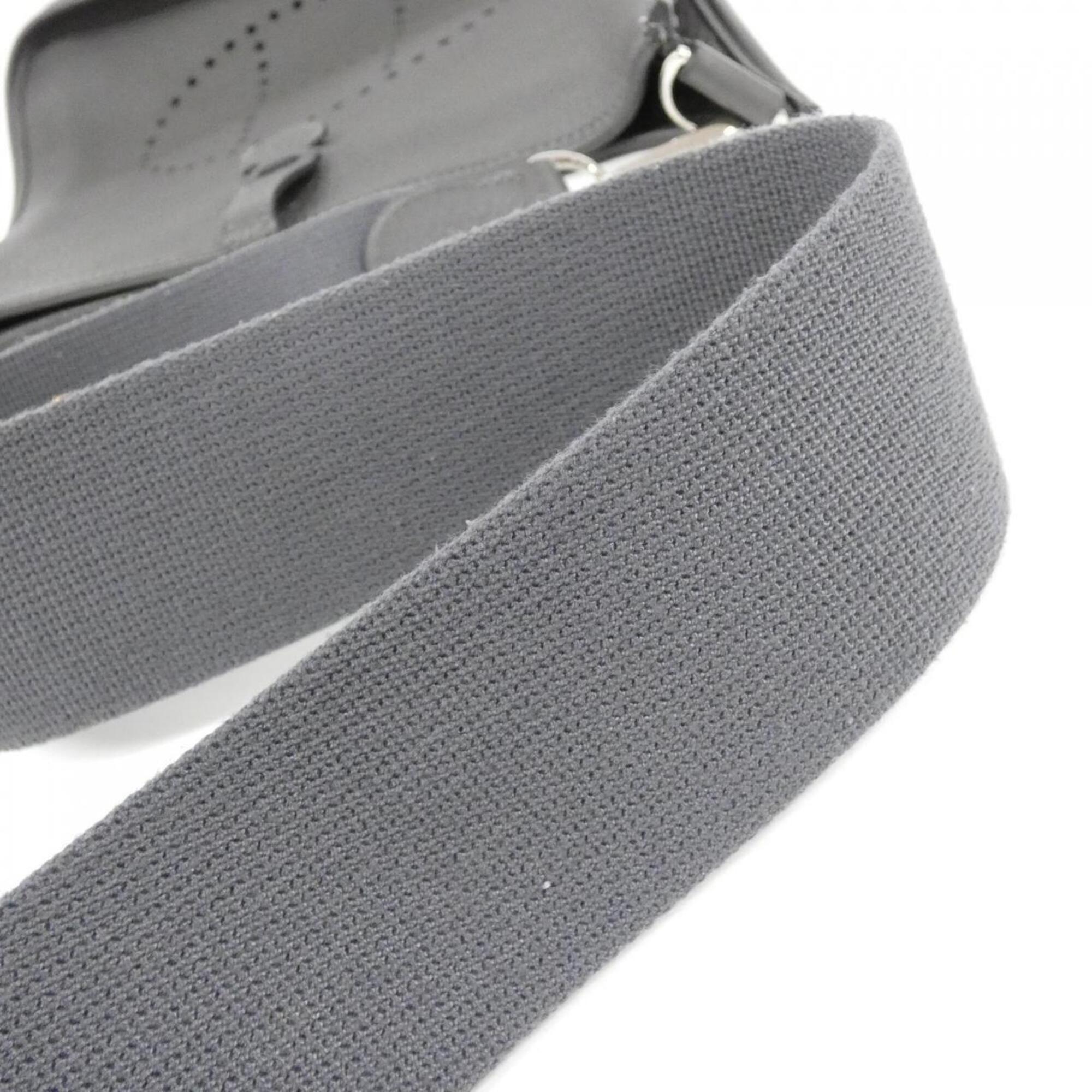 Hermes Graphite Taurillon Clemence Leather Shoulder Bag (Pre-Owned)