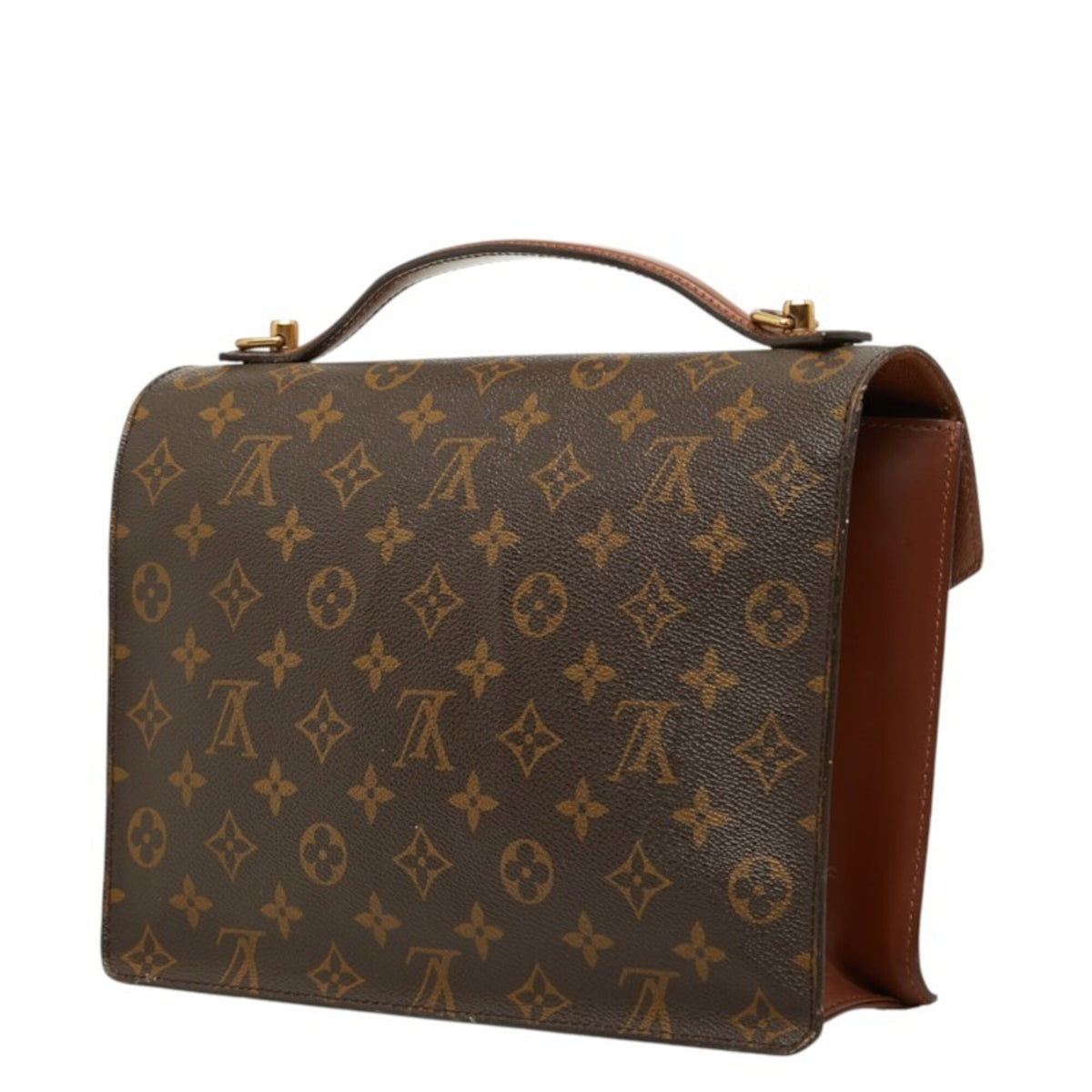 Louis Vuitton Brown Pvc Leather Handbag Shoulder Bag (Pre-Owned)