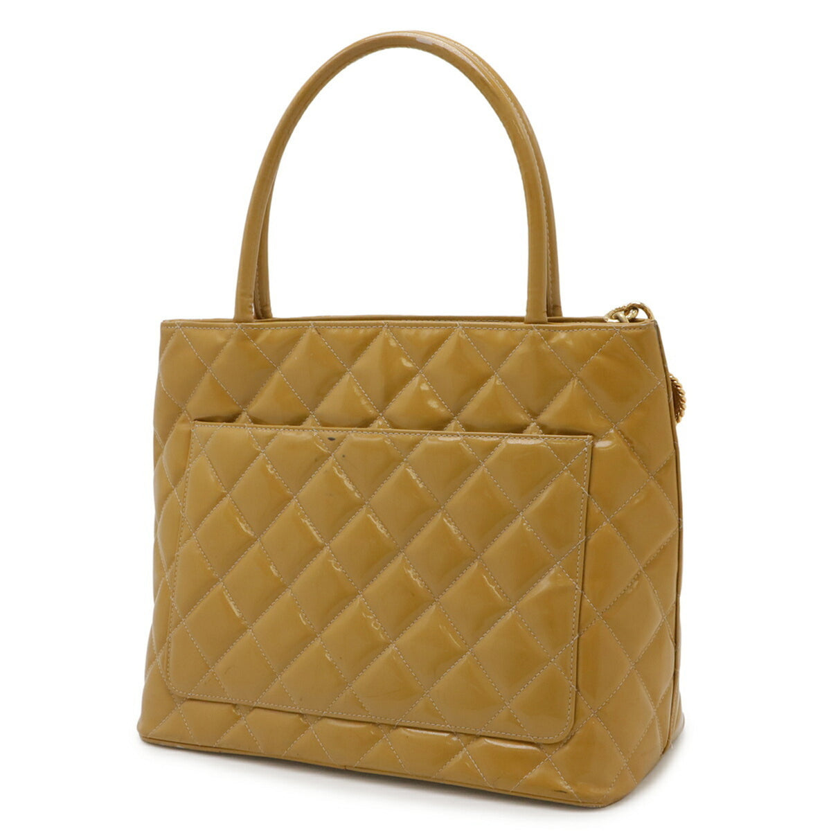 Chanel Matelasse Yellow Ethylen Vinyl Acetate (Eva) Shoulder Bag Tote Bag (Pre-Owned)