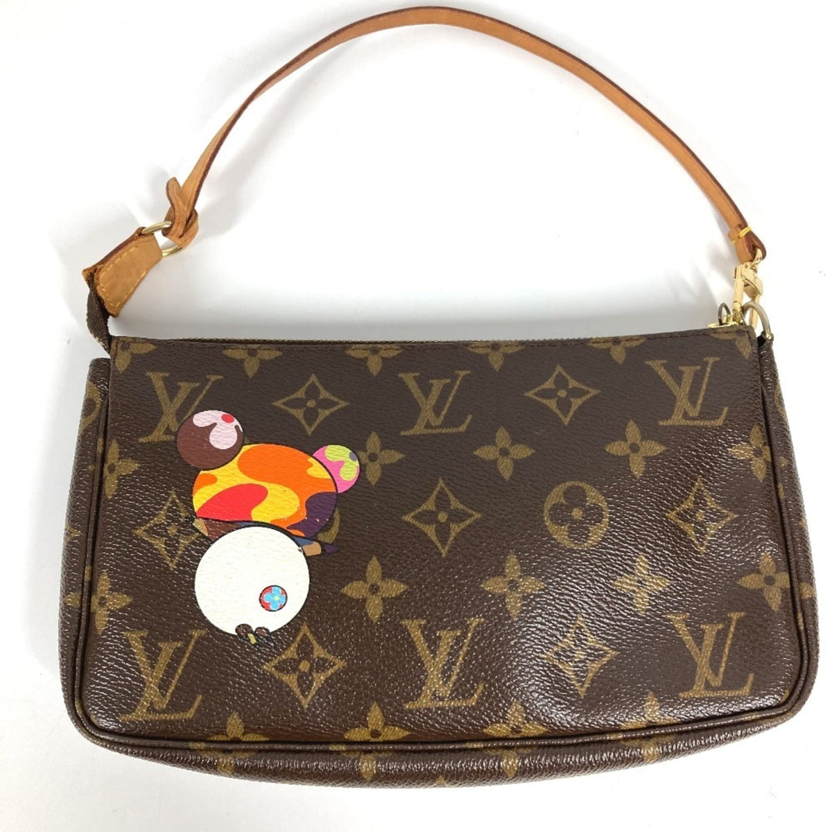 Louis Vuitton Brown Monogram Panda Multi-Color Monogram Handbag Pouch Shoulder Bag (Pre-Owned)