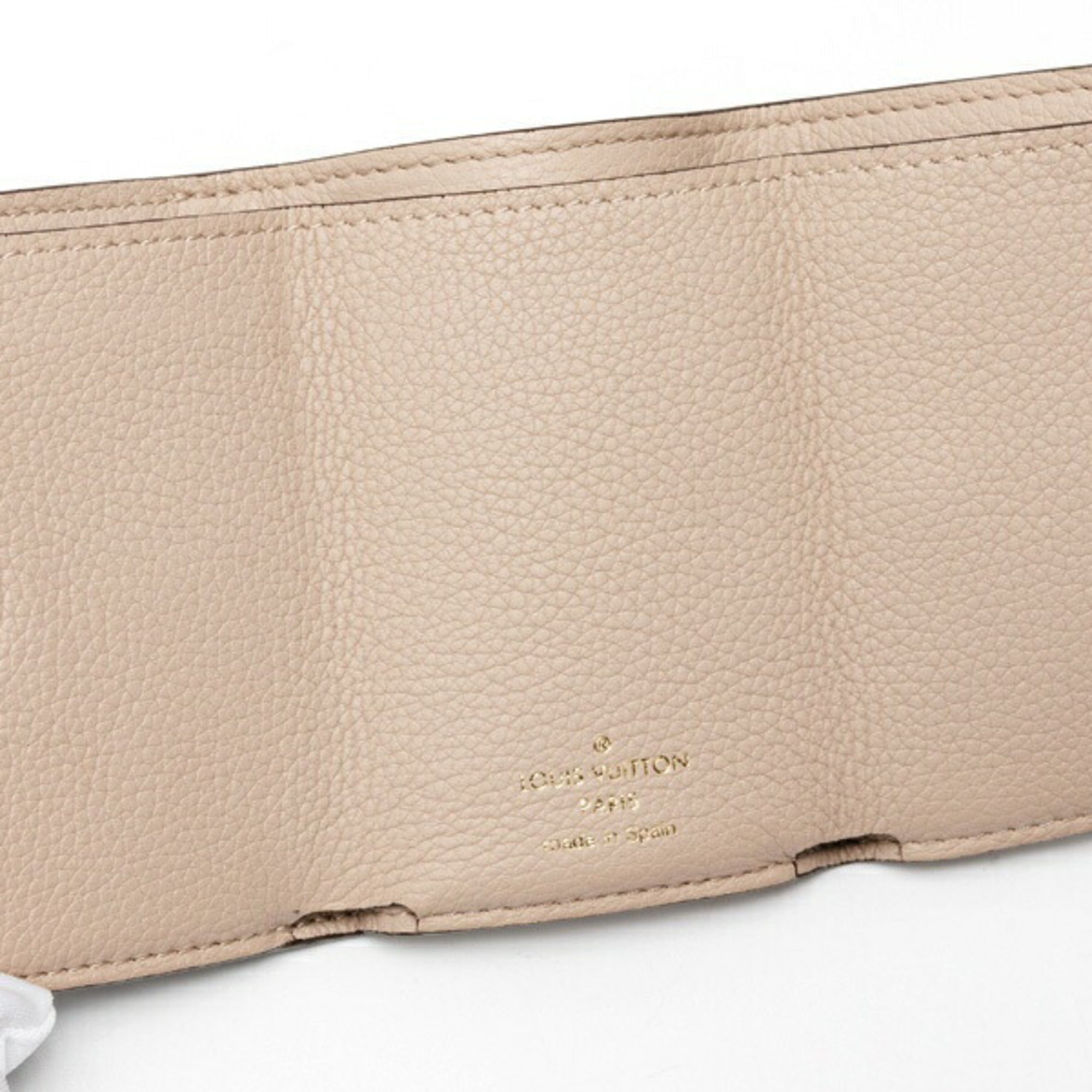 Louis Vuitton Grayish Leather Wallet (Tri-Fold) (Pre-Owned)