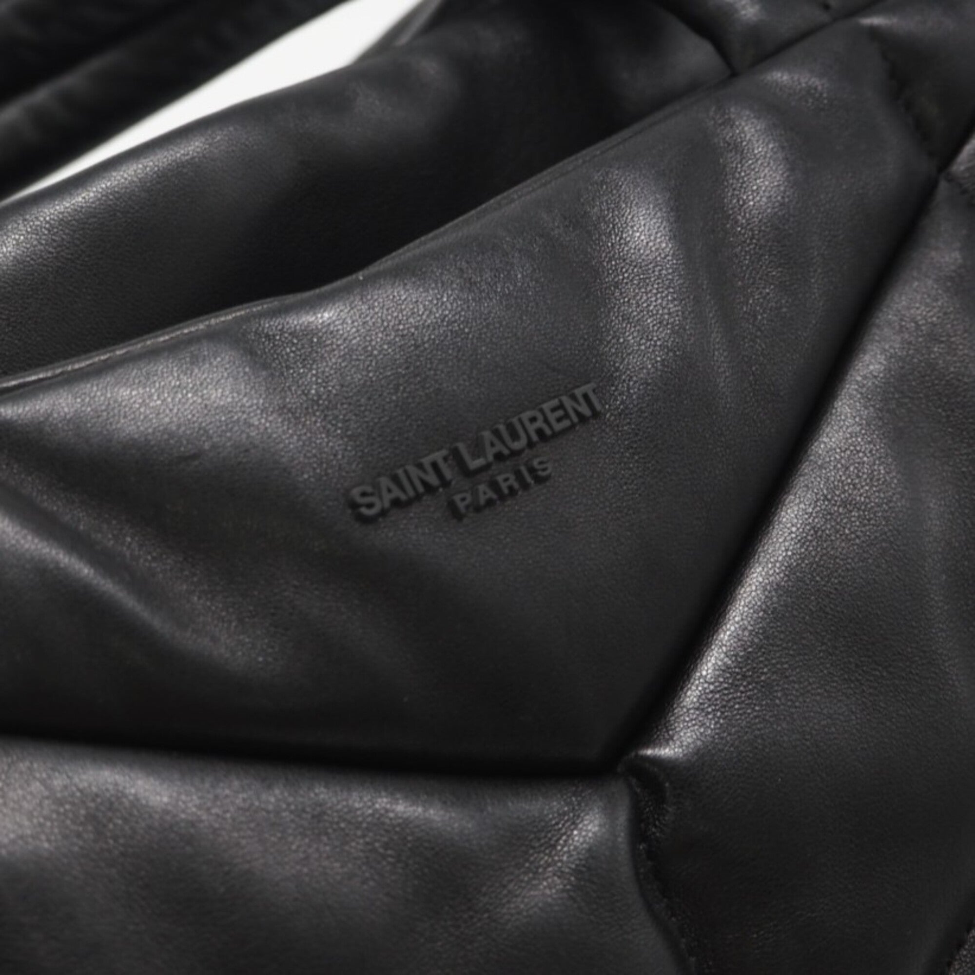 Yves Saint Laurent Black Leather Handbag Tote Bag (Pre-Owned)
