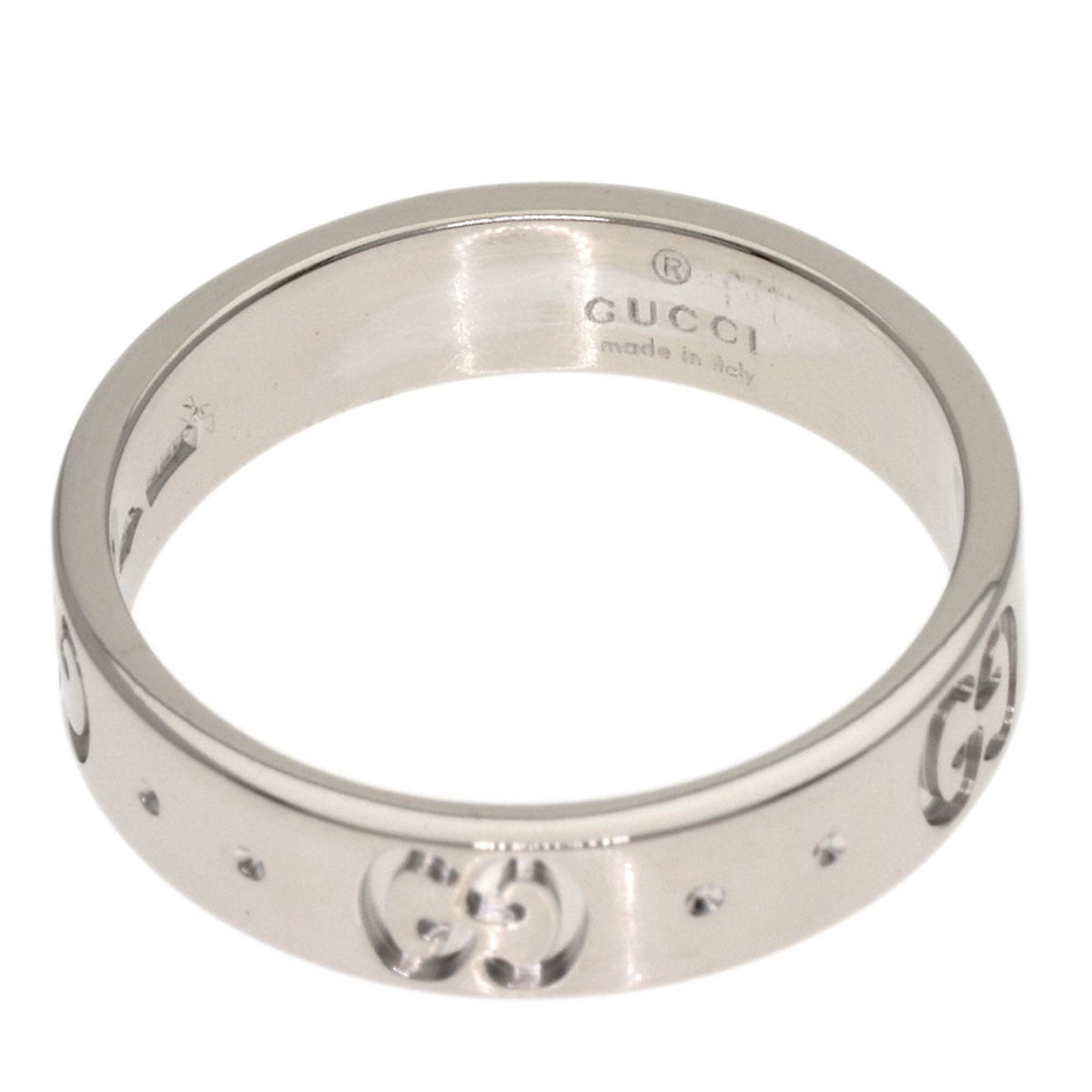 Gucci White Gold White Gold (18K) Band Ring (Pre-Owned)