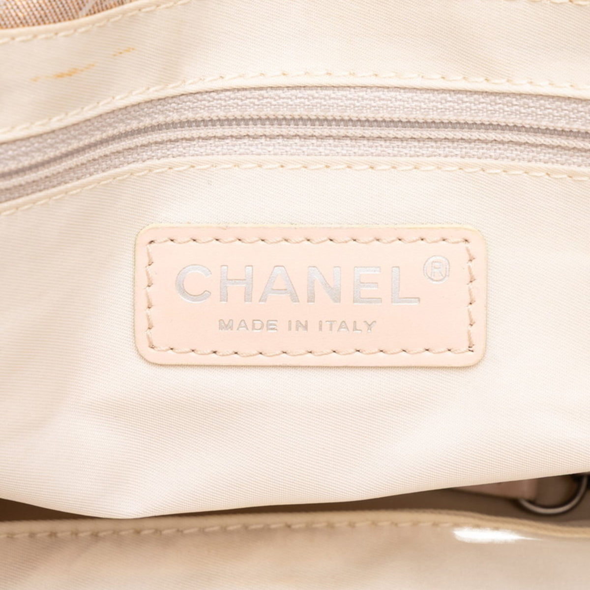 Chanel Pink Nylon Leather Shoulder Bag Tote Bag (Pre-Owned)