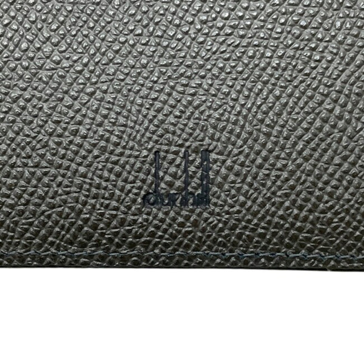Dunhill Khaki Leather Long Wallet (Bi-Fold) (Pre-Owned)