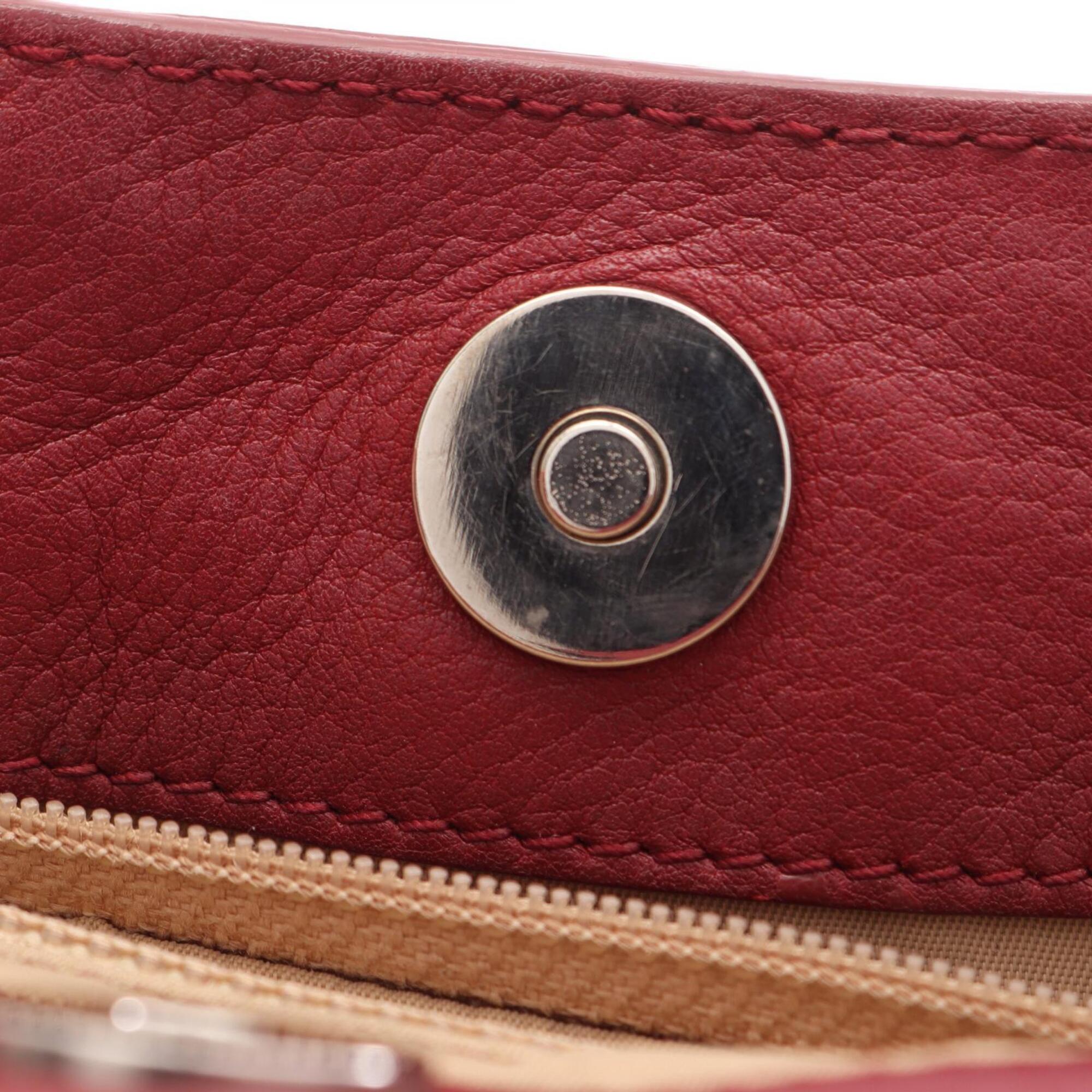 Christian Dior Beige Red Color Trotter Handbag (Pre-Owned)