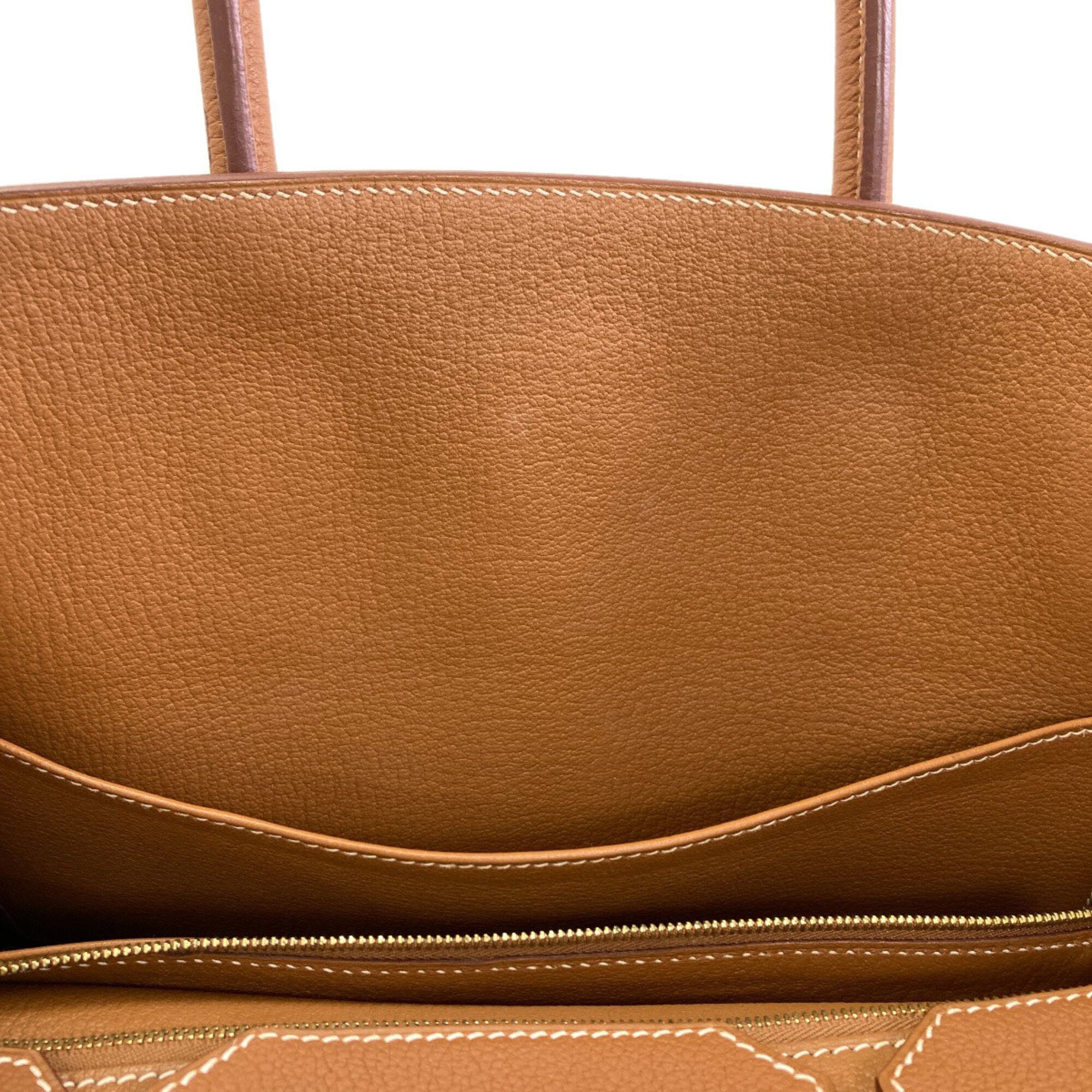 Hermes Gold Togo Leather Handbag (Pre-Owned)