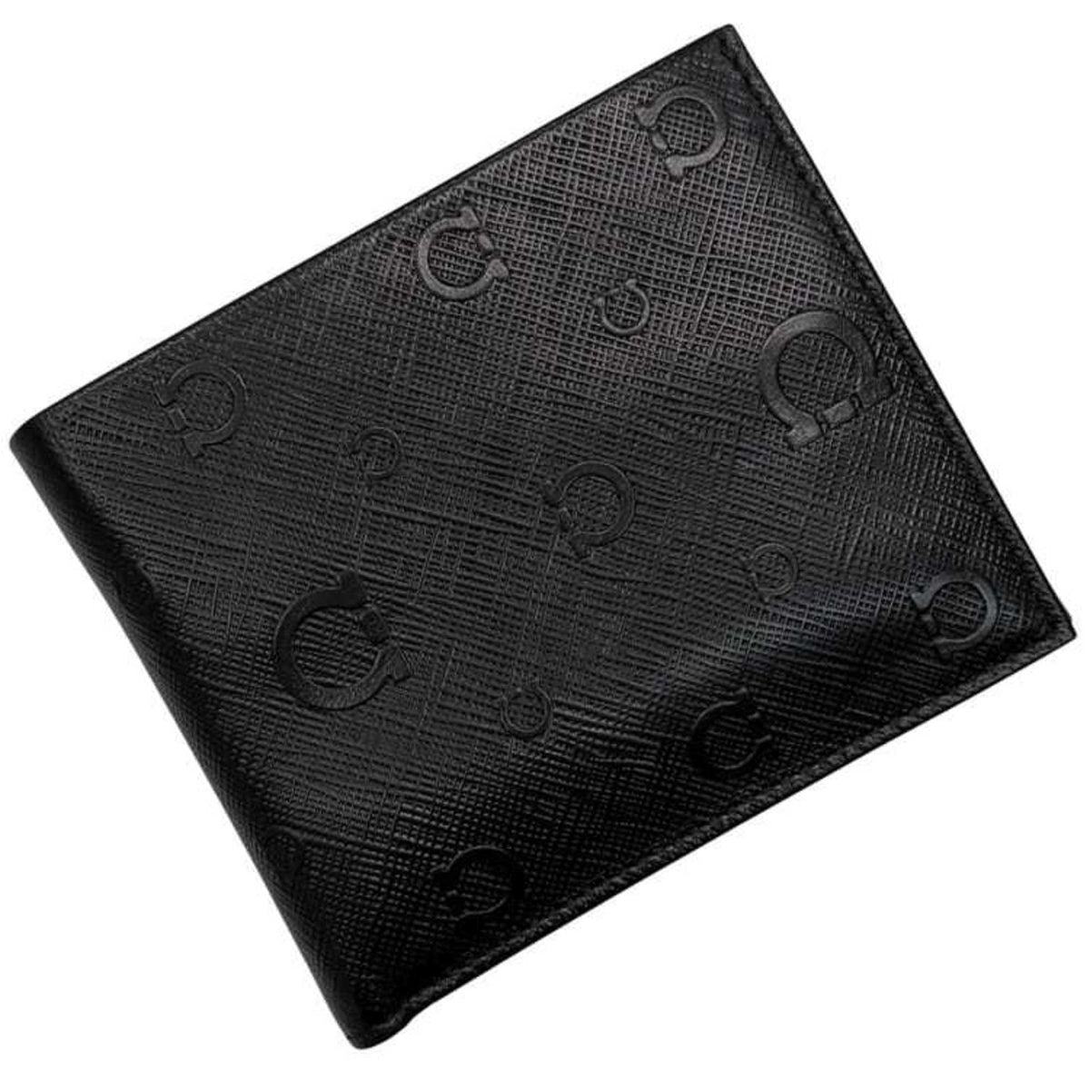 Salvatore Ferragamo Black Leather Wallet (Bi-Fold) (Pre-Owned)