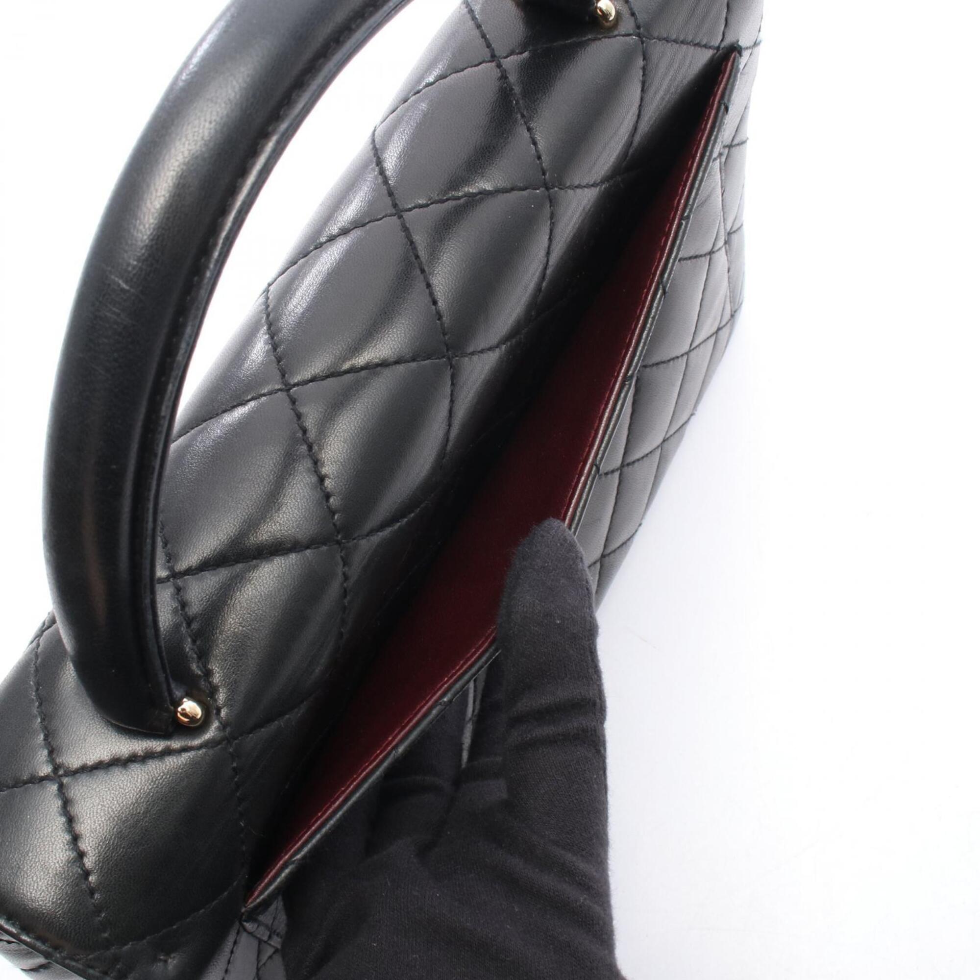 Chanel Black Leather Handbag (Pre-Owned)