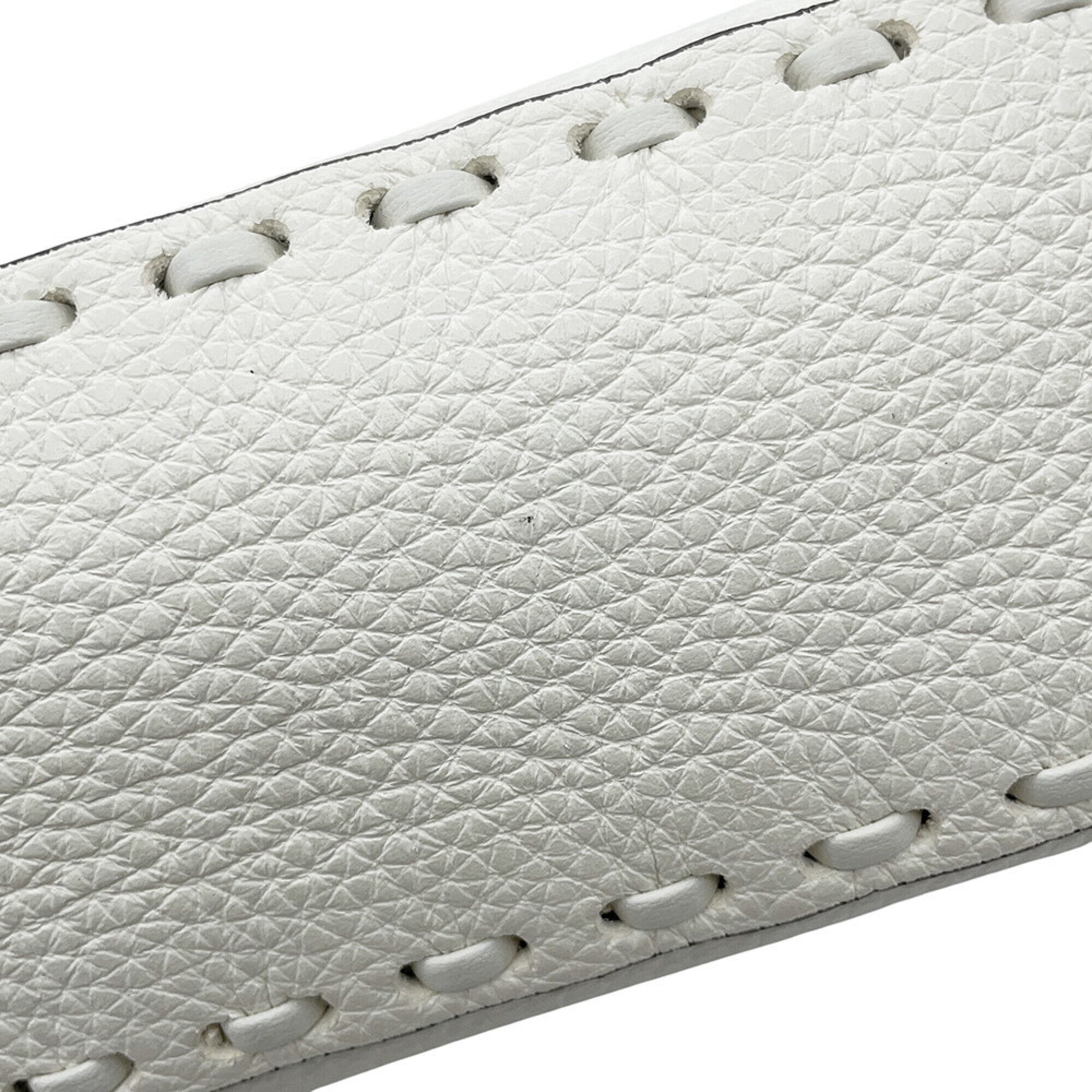 Fendi Selleria White Leather Handbag (Pre-Owned)