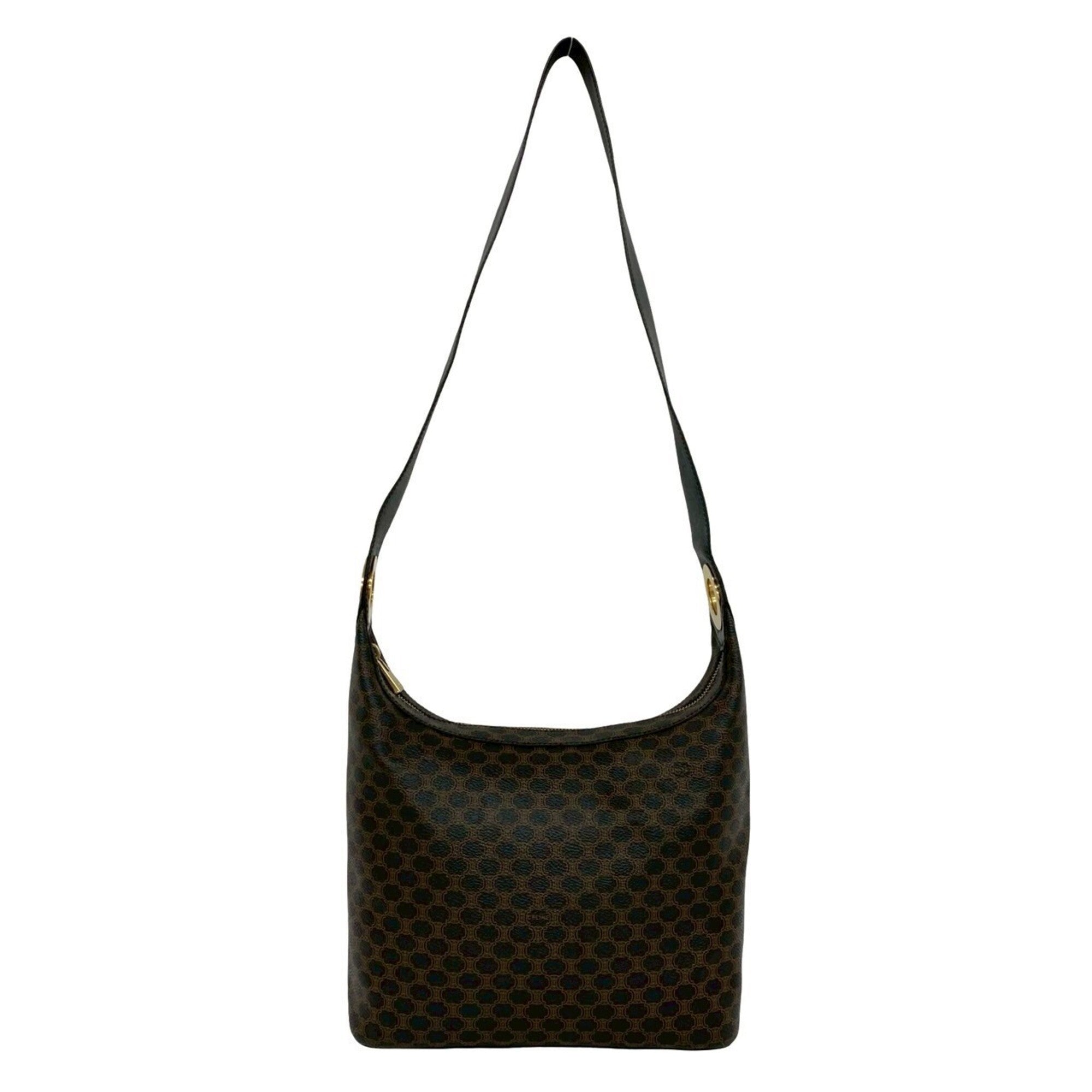 Celine Black Brown Leather Pvc Shoulder Bag (Pre-Owned)