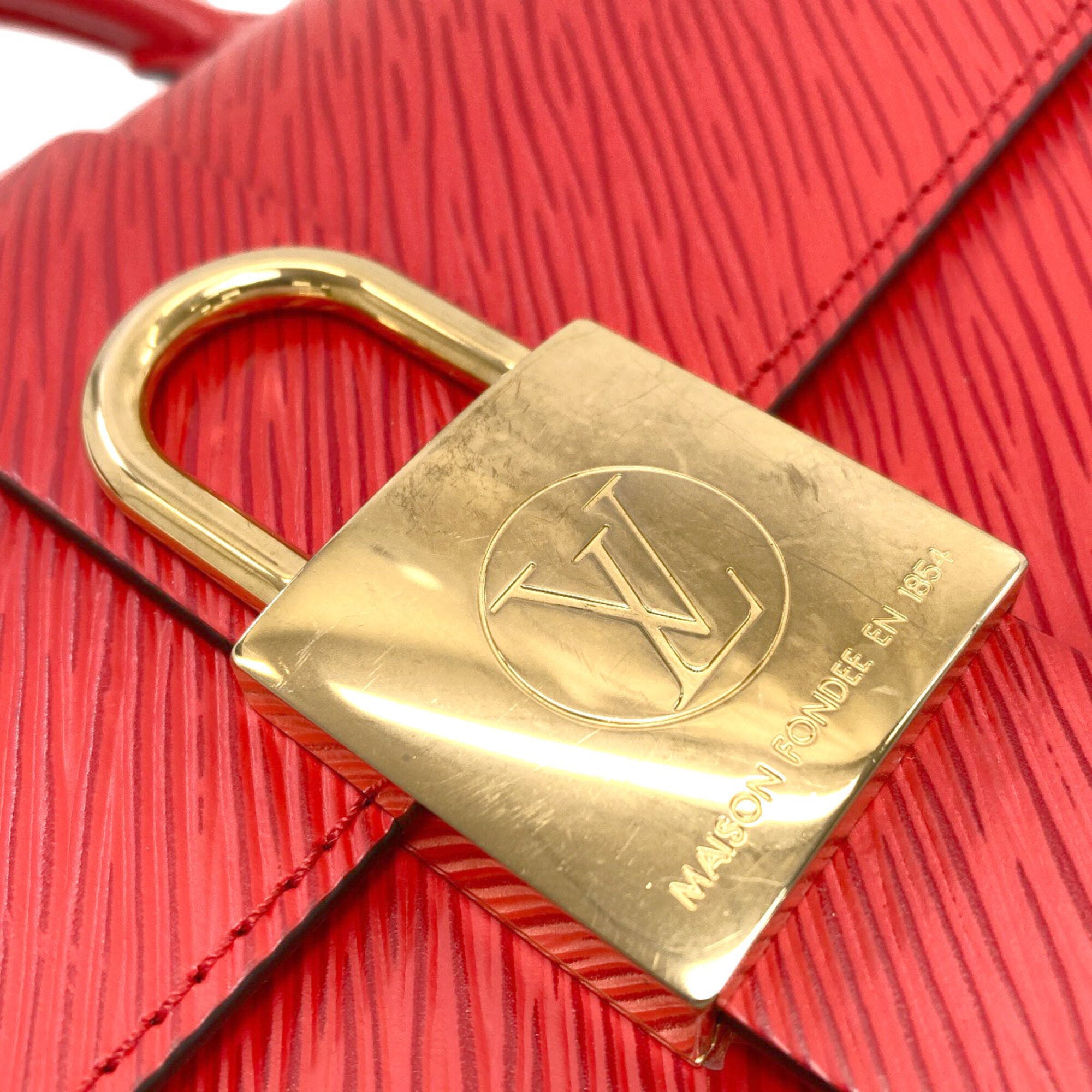 Louis Vuitton Red Color Epi Leather Handbag (Pre-Owned)
