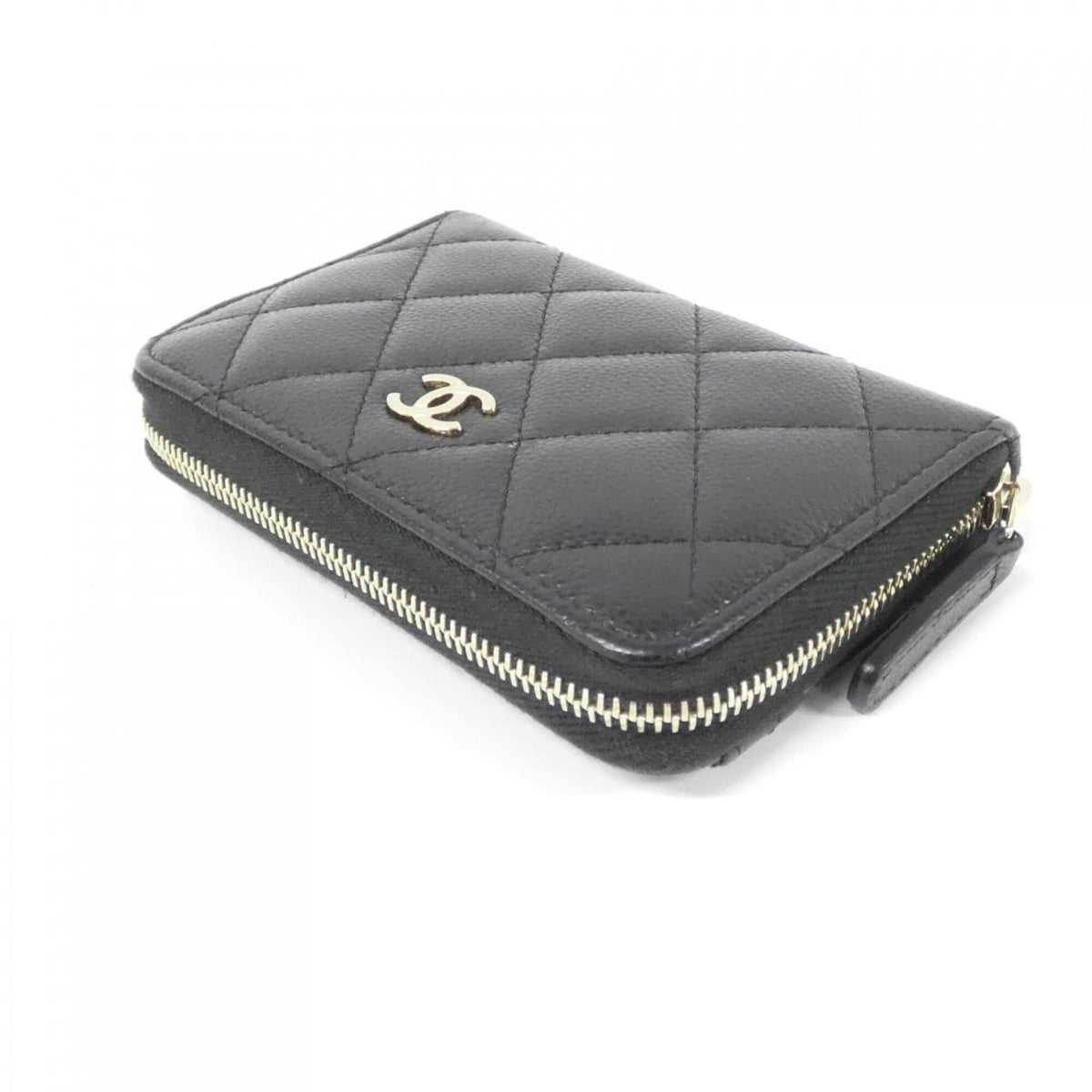 Chanel Black Grained Calfskin Coin Purse/Coin Case (Pre-Owned)