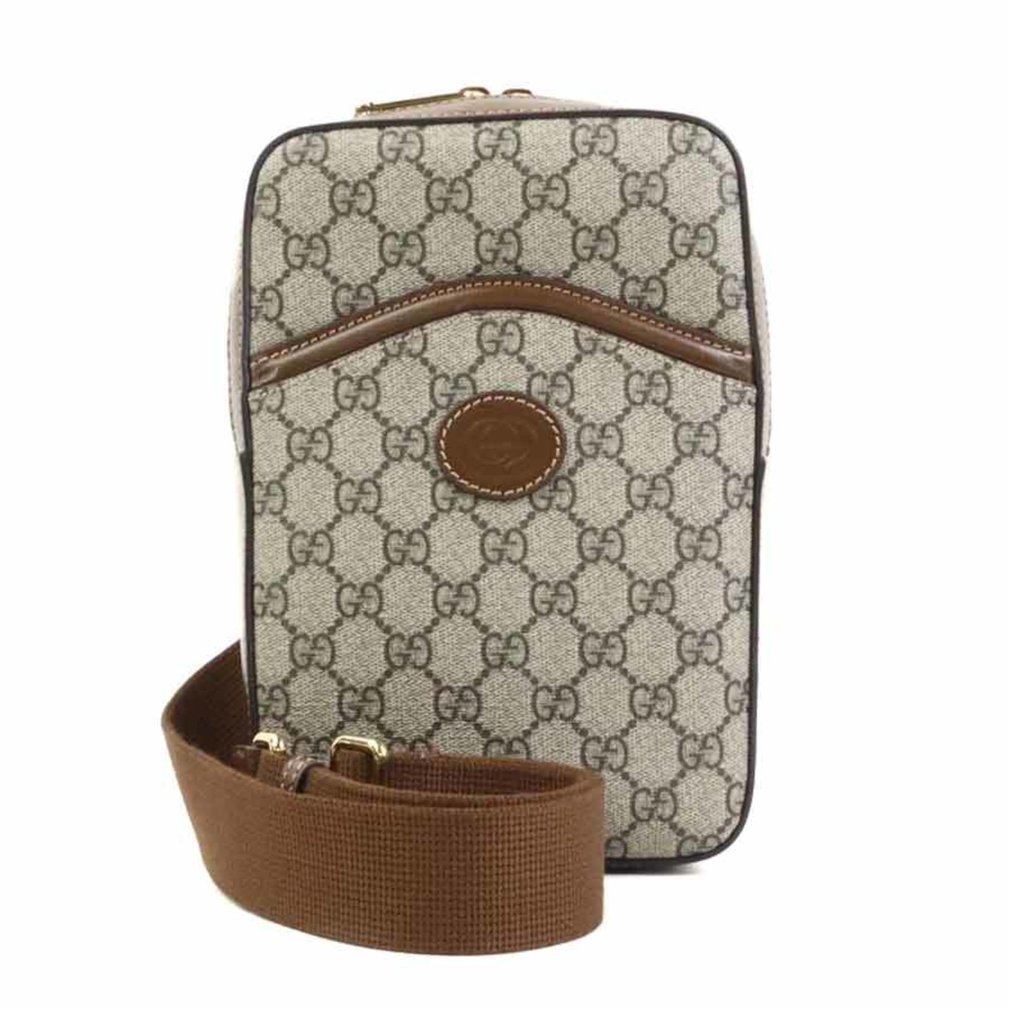 Gucci Brown Gg Supreme Sling Bag (Pre-Owned)