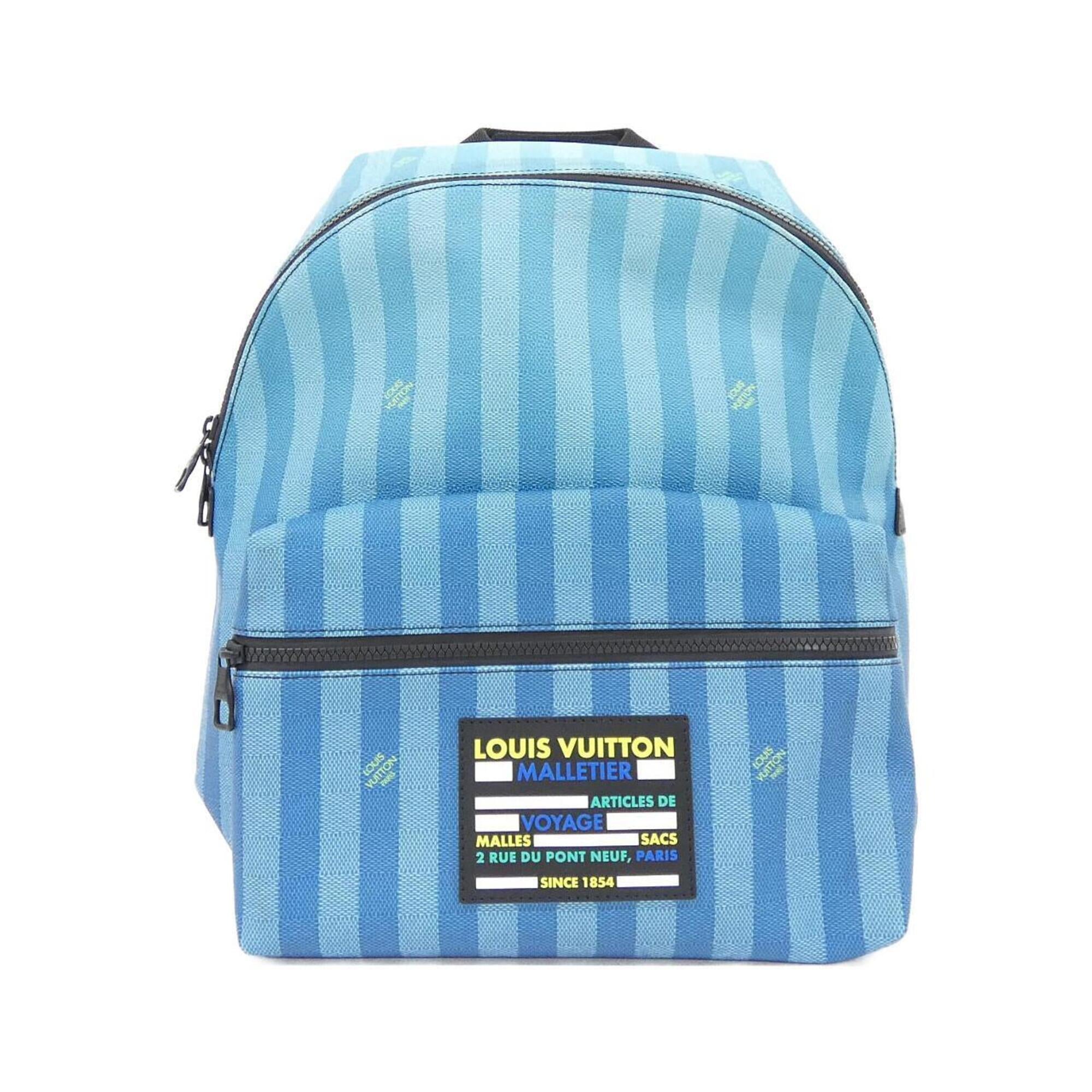 Louis Vuitton Blue Vert Coated Canvas Backpack (Pre-Owned)