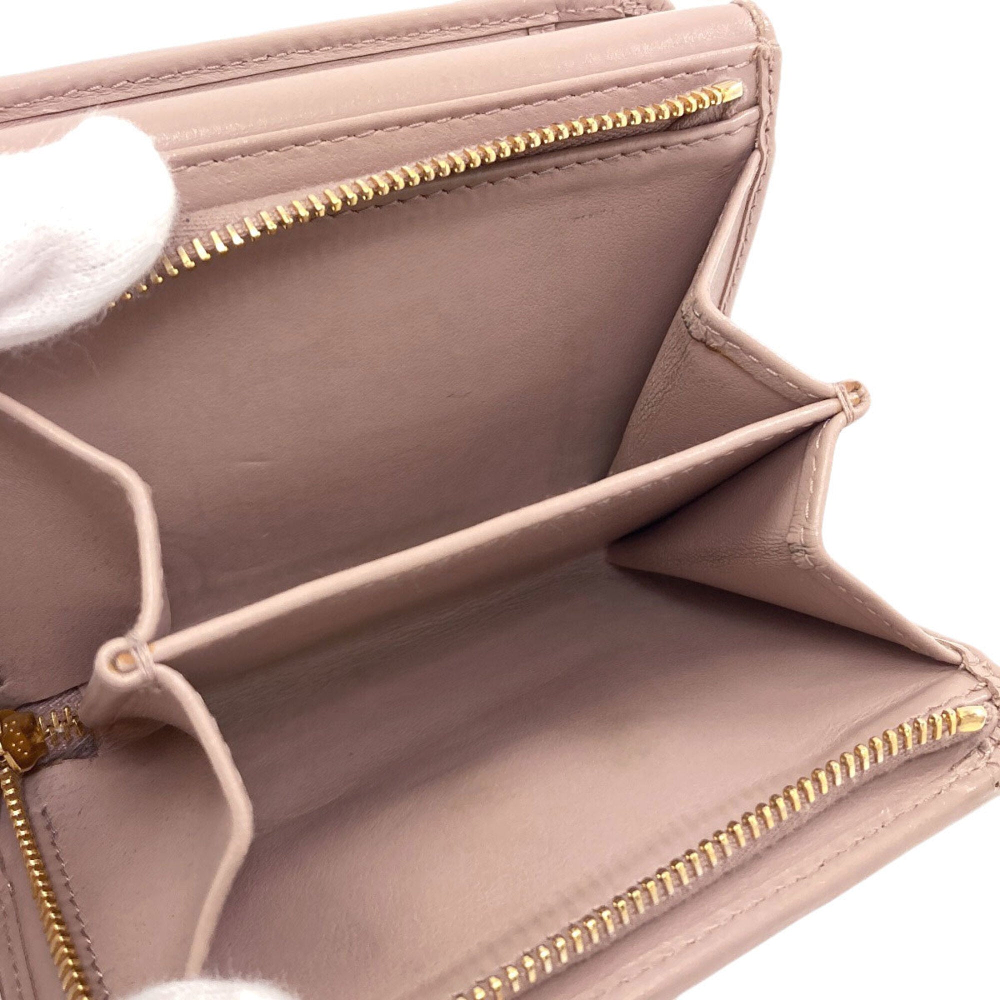 Miu Miu Pink Leather Wallet (Bi-Fold) (Pre-Owned)