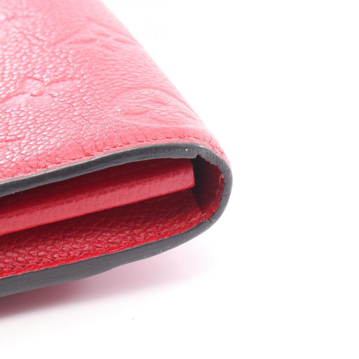 Louis Vuitton Red Color Sacrlet Monogram Empreinte Long Wallet (Bi-Fold) (Pre-Owned)