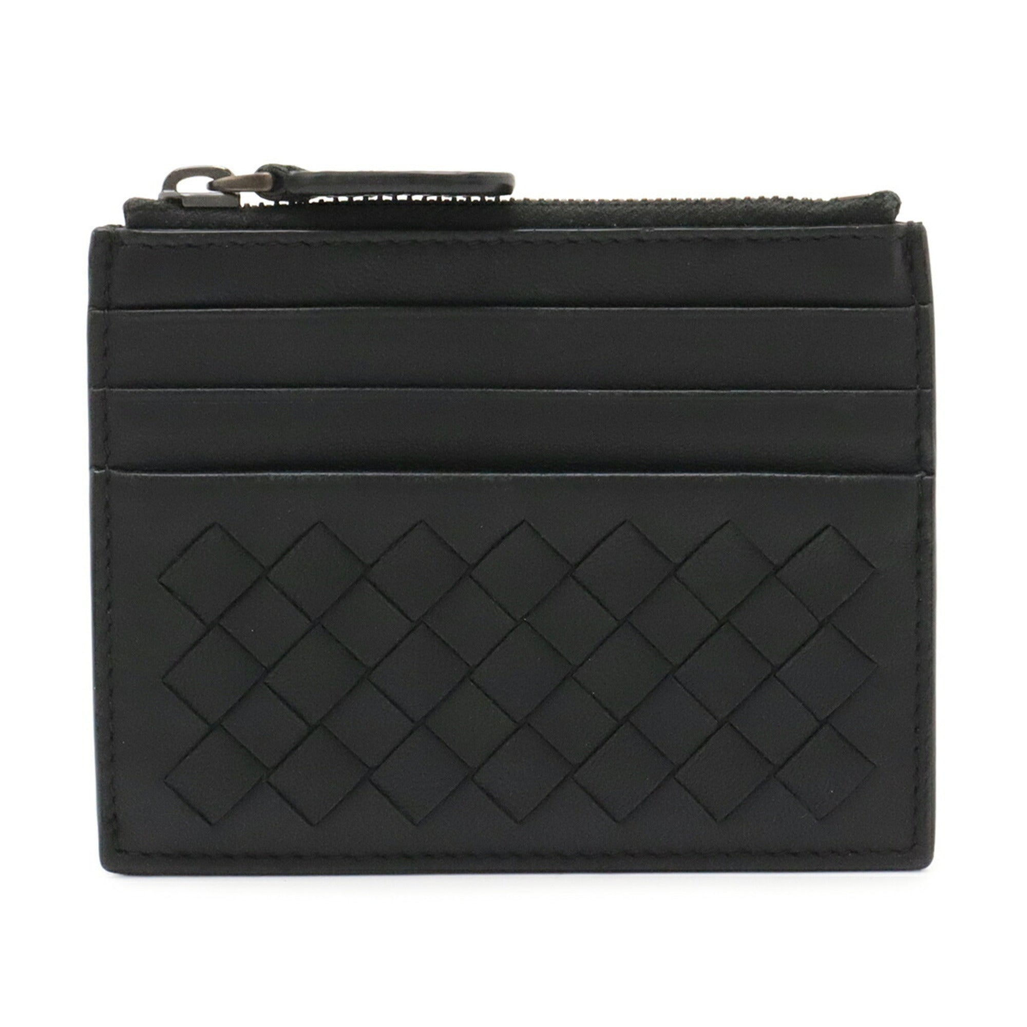 Bottega Veneta Black Intrecciato Coin Purse/Coin Case (Pre-Owned)