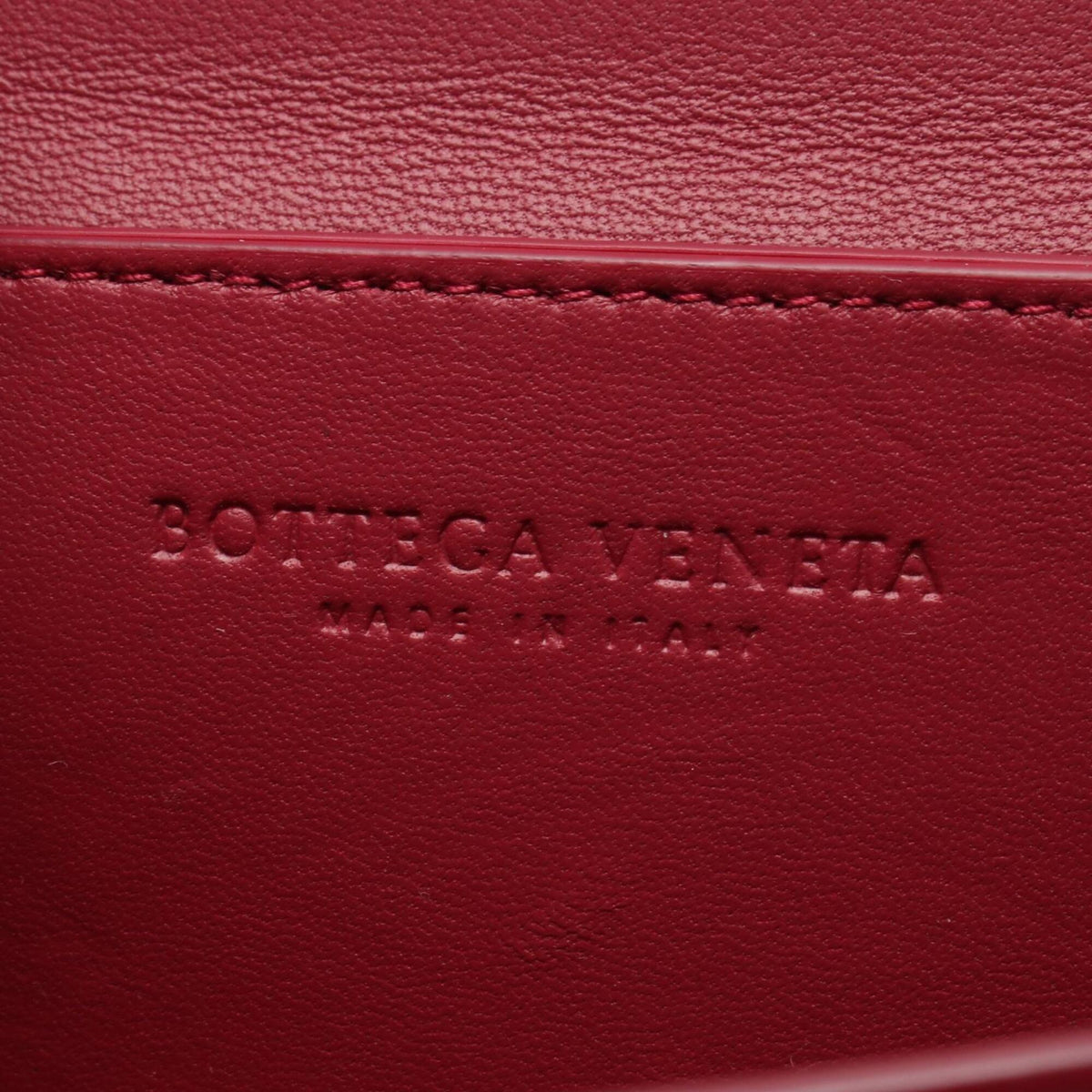 Bottega Veneta Bordeaux Leather Handbag Shoulder Bag (Pre-Owned)