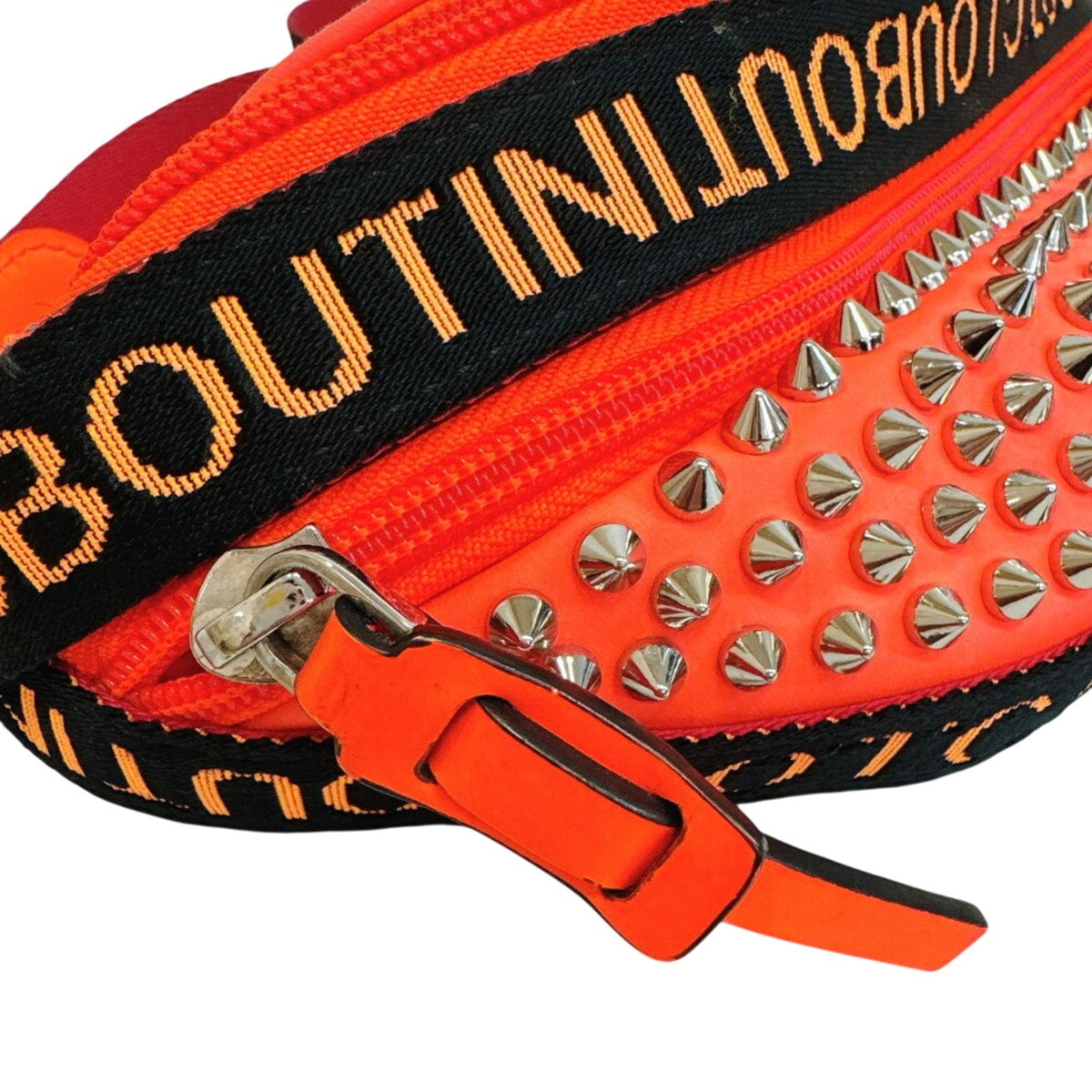 Christian Louboutin Orange Canvas Sling Bag (Pre-Owned)
